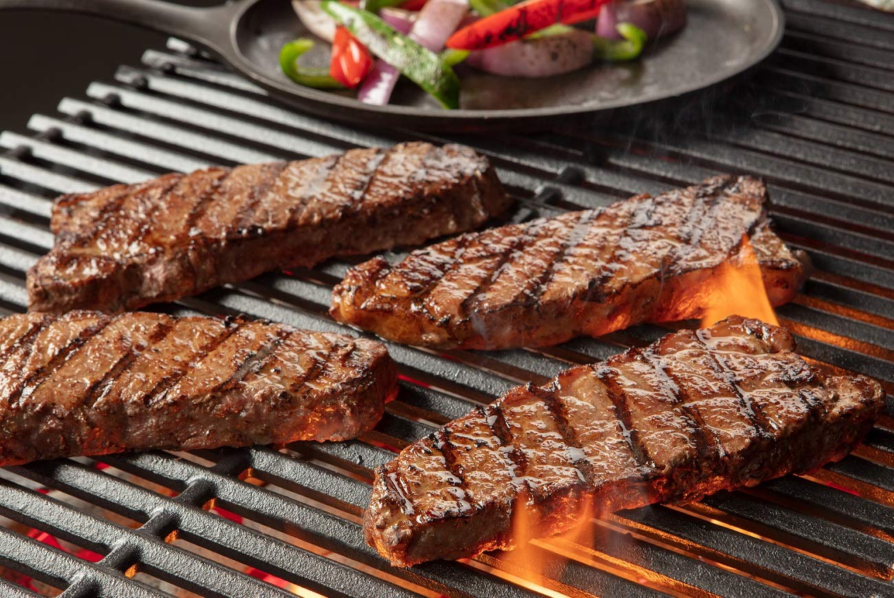 Burgers' Smokehouse Premium 8 oz KC Beef Strip Steaks (4 Pack) | USDA Choice, Grass-Fed & Tender | Perfect for Grilling, BBQ & Family Dinners