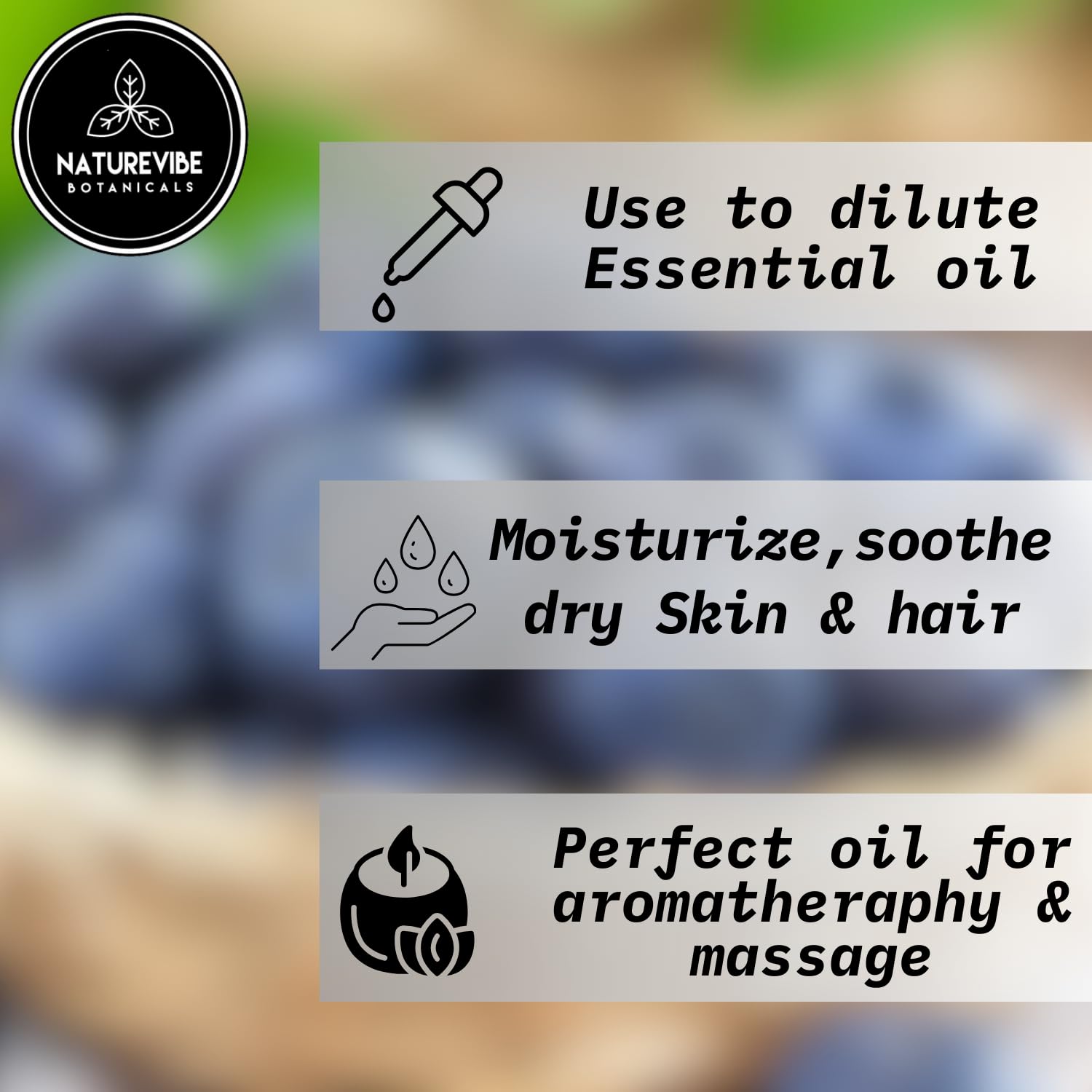 Naturevibe Botanicals Organic Blueberry Oil & Apricot Oil Combo - 32oz Each | Cold-Pressed, Unrefined Carrier Oils for Skin, Hair & Massage | Perfect for DIY Beauty Recipes & Aromatherapy