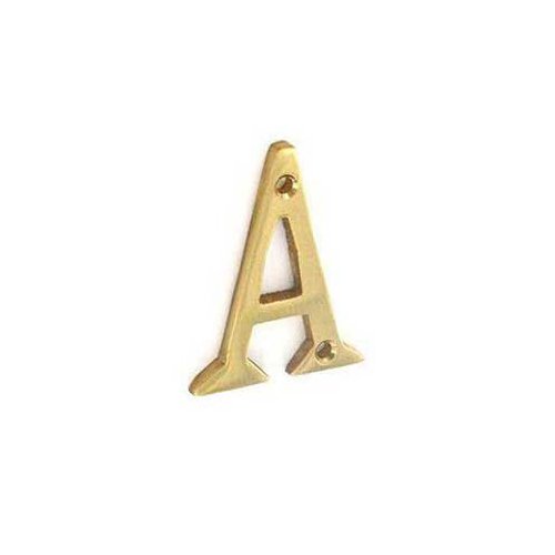 2 Inch (50mm) Solid Brass Flat Letter A - Durable House Numbers & Address Plaques for Mailboxes, Doors, and Outdoor Decor