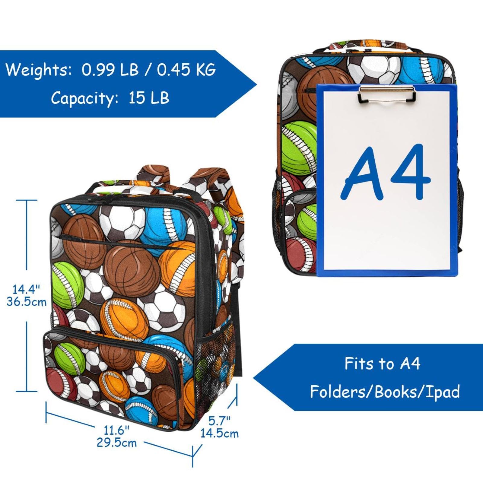 Waterproof Travel Backpack for Women & Men - Lightweight Hiking Backpack with Basketball/Football/Volleyball Ball Compartment - Perfect for Sports, Gym, School & Outdoor Adventures