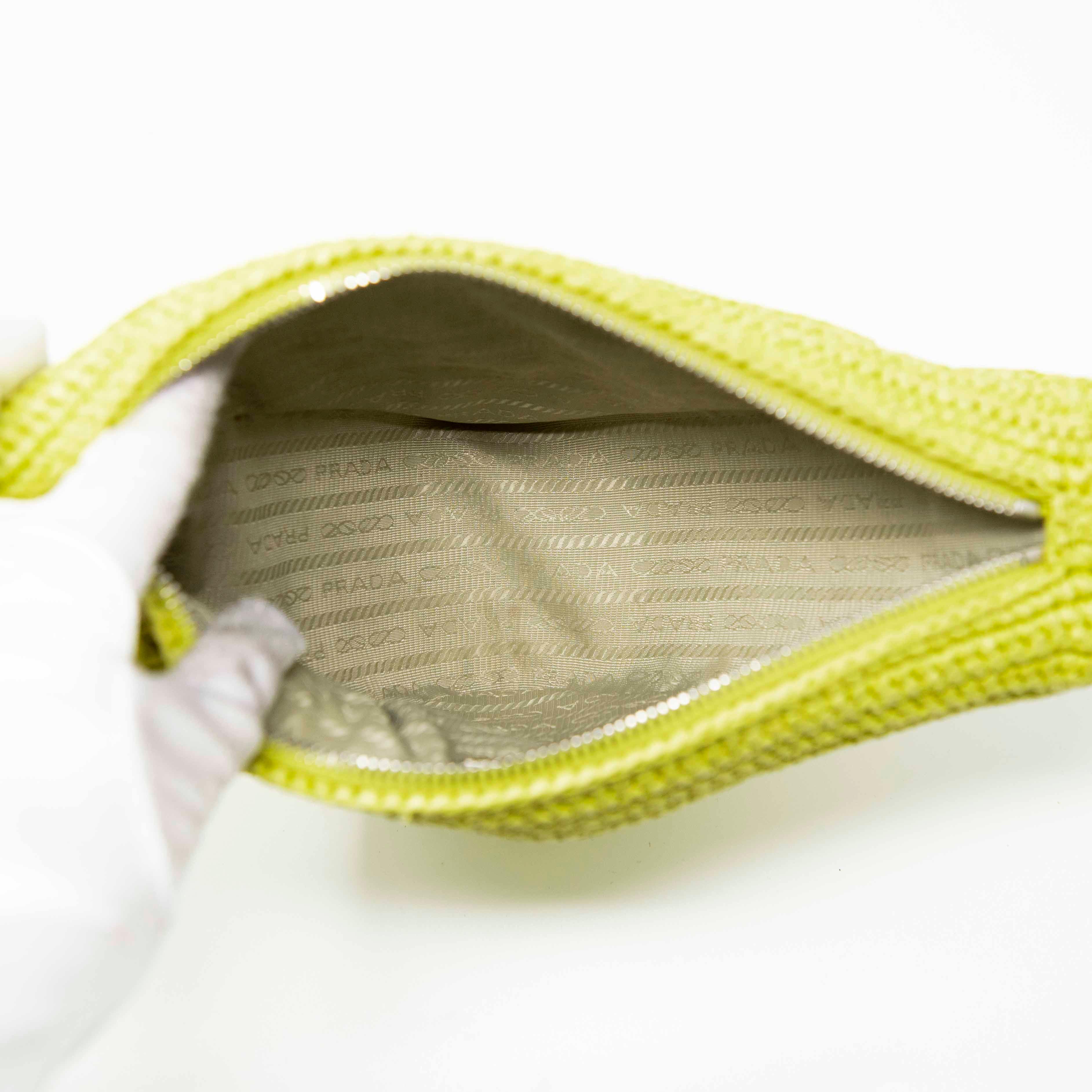 Prada Yellow Crochet Triangle Shoulder Bag for Women - Luxury Designer Handbag for Parties, Dating & Summer Outfits