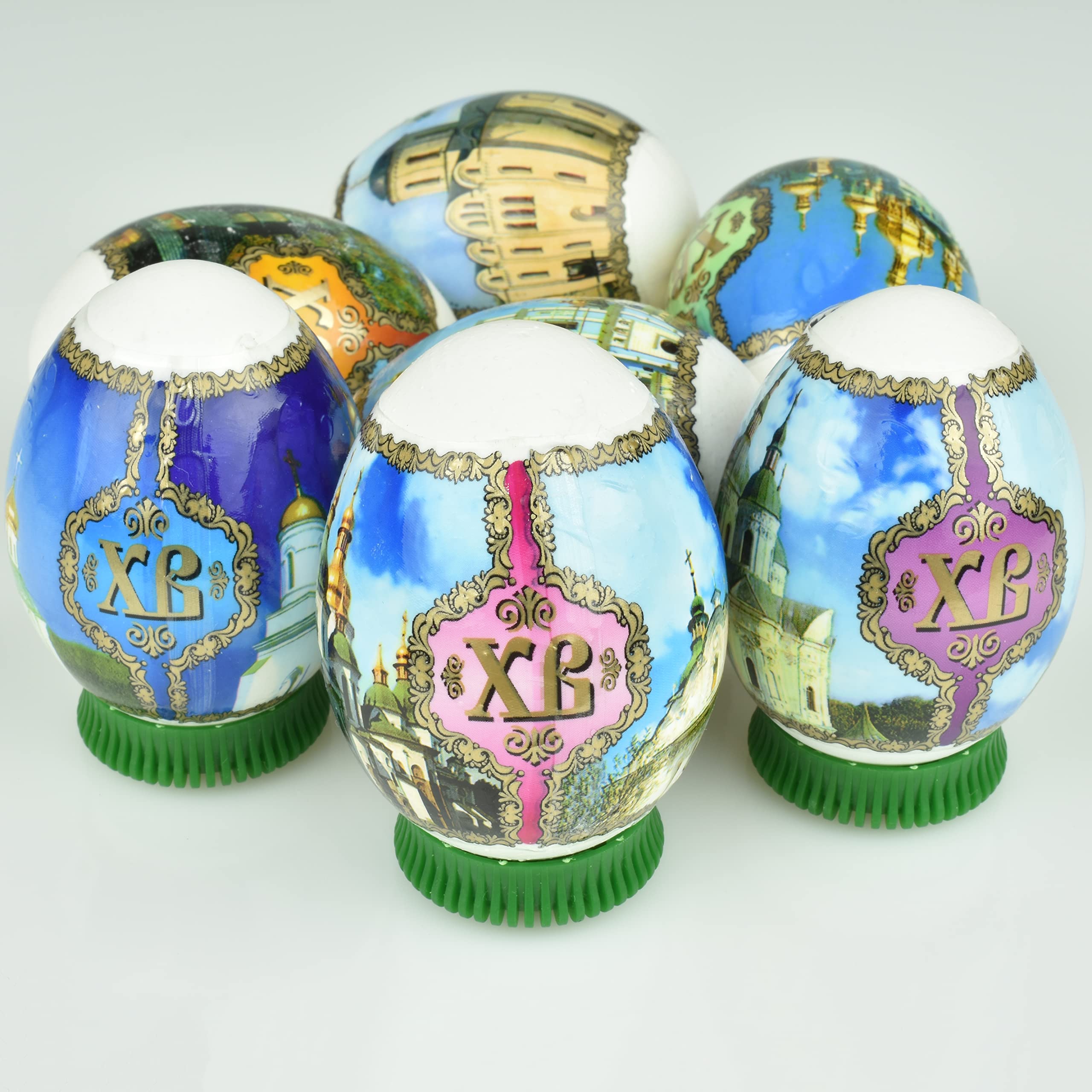 Diximus Thermo Heat Shrink Sleeve for Easter Egg Decoration - DIY Pysanky Wraps with Cathedral Design | Perfect for Easter Crafts, Holiday Decorations & Ukrainian Egg Art Projects