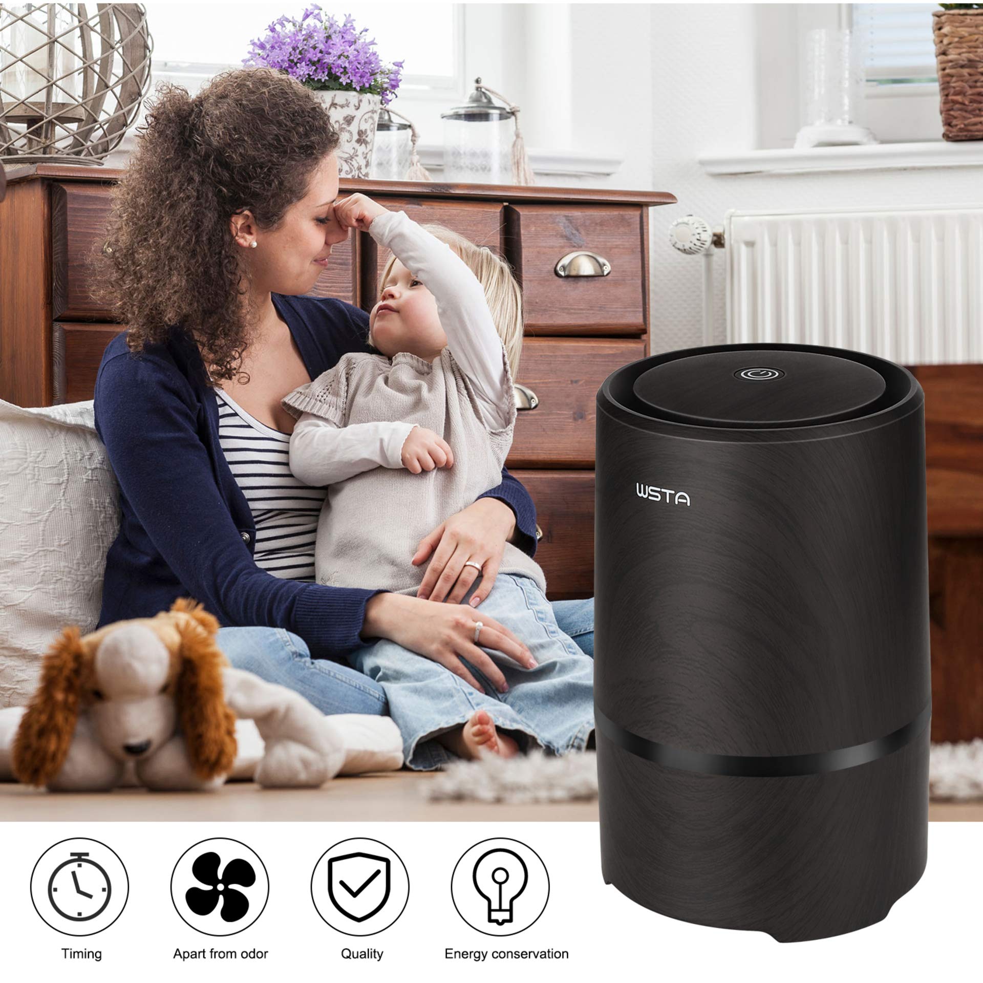 Portable Small Air Cleaner - Compact HEPA Filter for Home, Office & Travel | Freshen Air in Bedrooms, Cars & Small Spaces