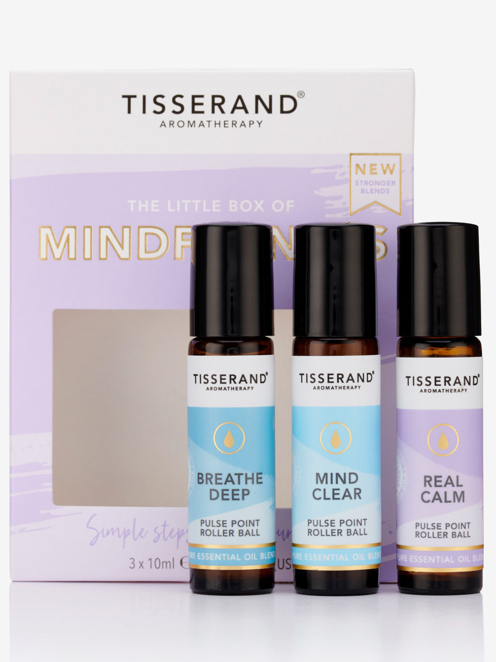 Tisserand The Little Box of Mindfulness - Aromatherapy Essential Oil Set for Stress Relief & Relaxation | Perfect for Meditation, Yoga & Self-Care
