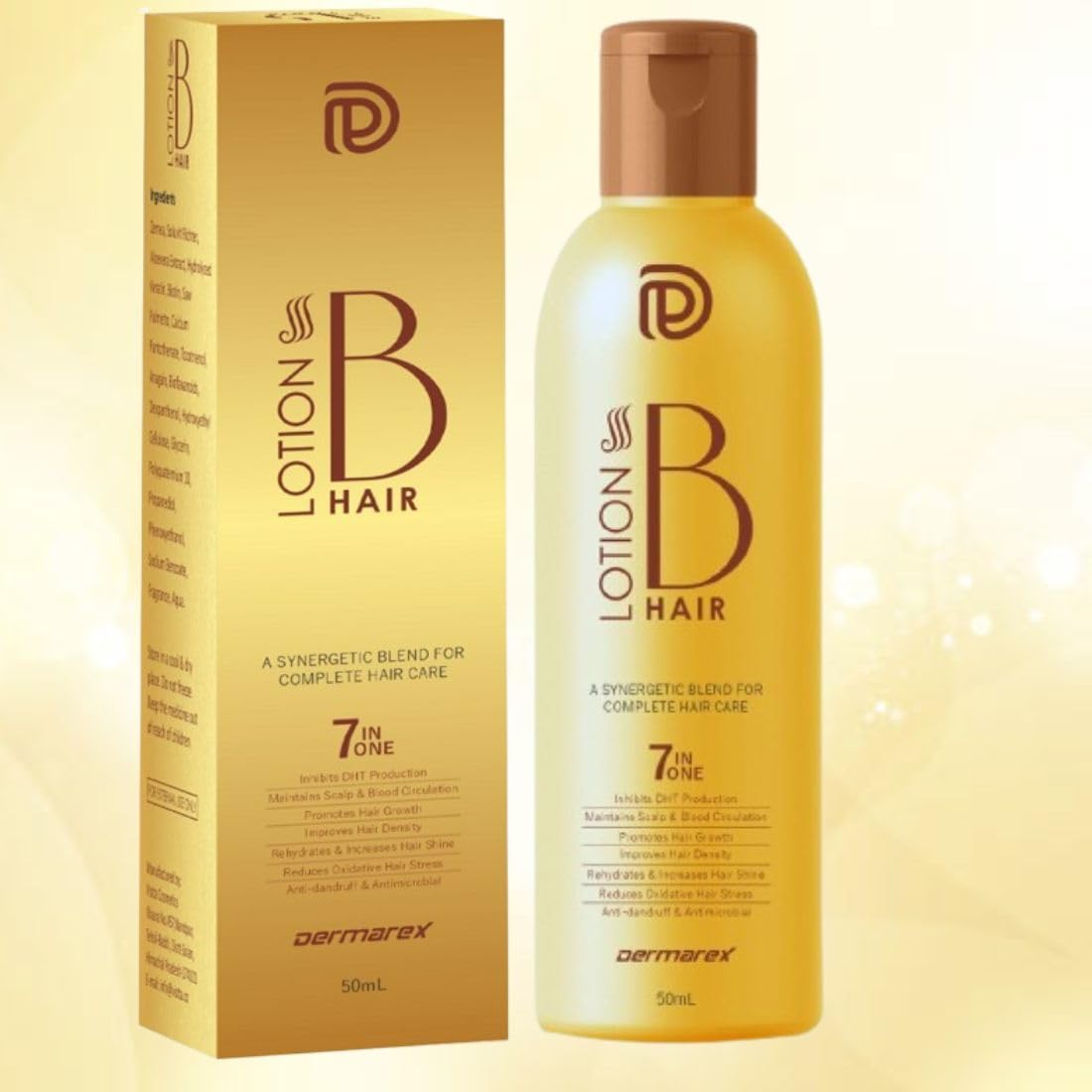 B Hair Growth Lotion (50 ml) - Anti Hair Fall Treatment for Men & Women | Stimulates Hair Regrowth | Perfect for Thinning Hair & Scalp Care at Home