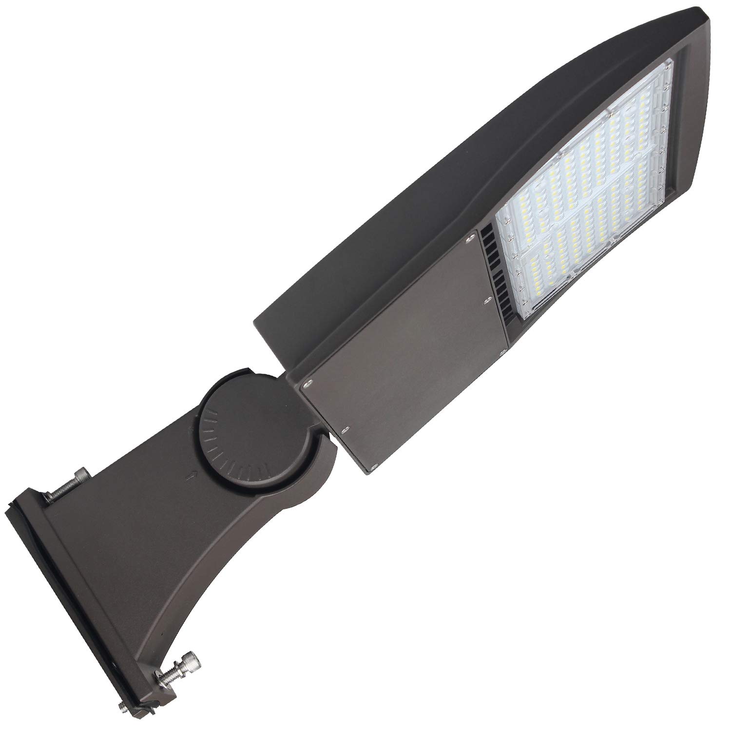 150W LED Shoebox Light - 21000LM DLC UL Certified Outdoor Street & Parking Lot Lighting - 4000K Neutral White, 1-10V Dimmable, 20KV Surge Protection (450W Equivalent) - Perfect for Driveways, Gas Stations & Warehouse Areas