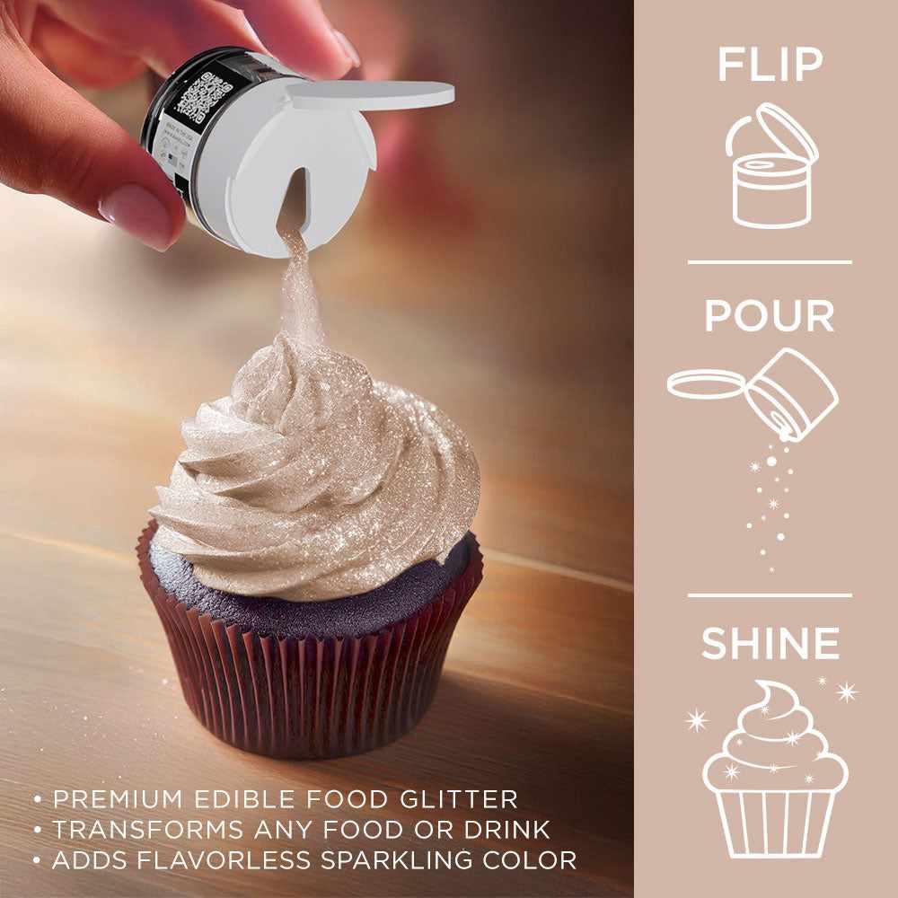 Antique Rose Gold Edible Glitter for Baking & Cake Decorating | Tinker Dust® | Perfect for Cupcakes, Cookies & DIY Crafts