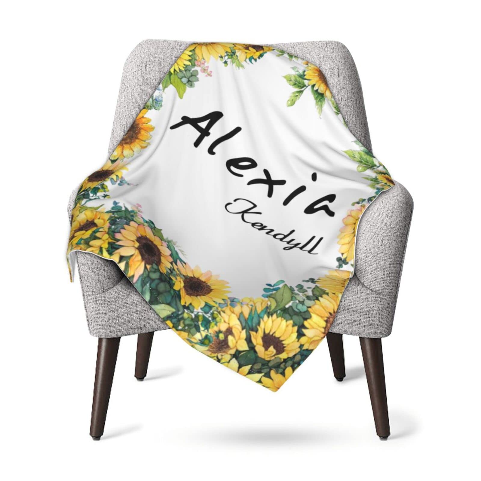 Personalized Baby Blankets with Name - Custom Boys & Girls Baby Blankets Gift - Perfect for Newborns, Christening, Birthday & Nursery Decor