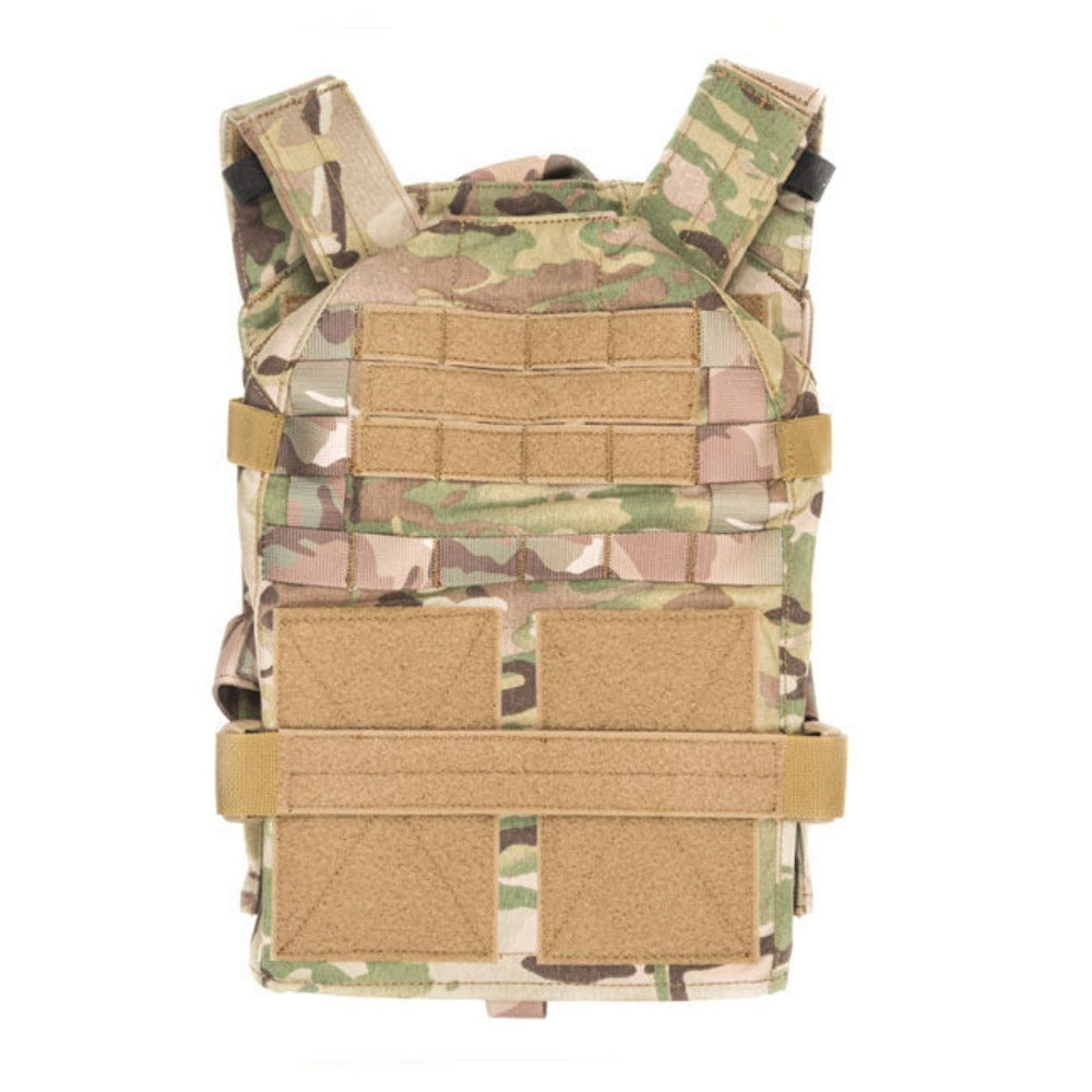 HRT RAC Plate Carrier Vest - Adjustable Tactical Body Armor for 10x12 & 11x14 Plates - Military & Law Enforcement Gear for Combat Training & Outdoor Survival