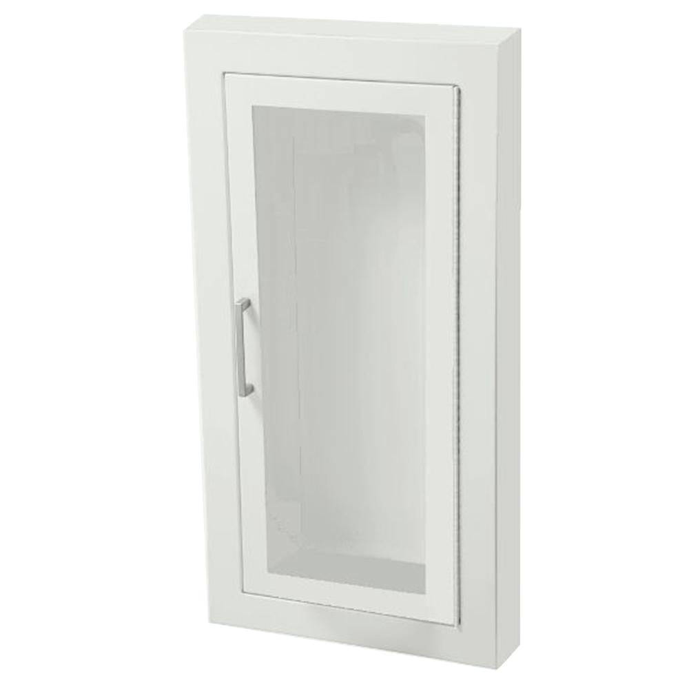 JL Industries 1016F10 Ambassador Fire Extinguisher Cabinet - Full Glass Door with Pull Handle - Wall Mounted for Office, School & Commercial Building Safety
