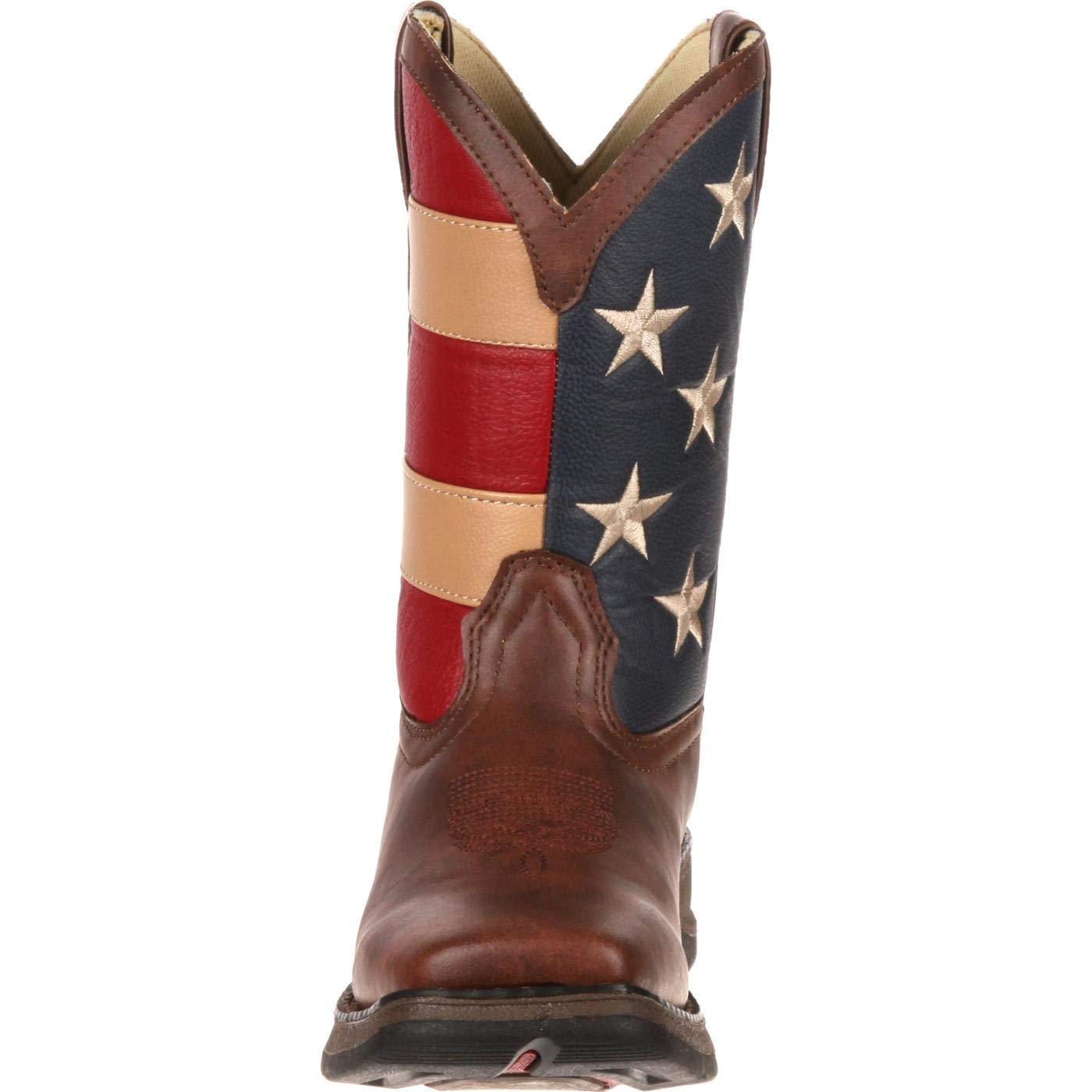 Kids Patriotic Western Cowboy Boots with American Flag Design - Perfect for Rodeo, 4th of July & Country Themed Events