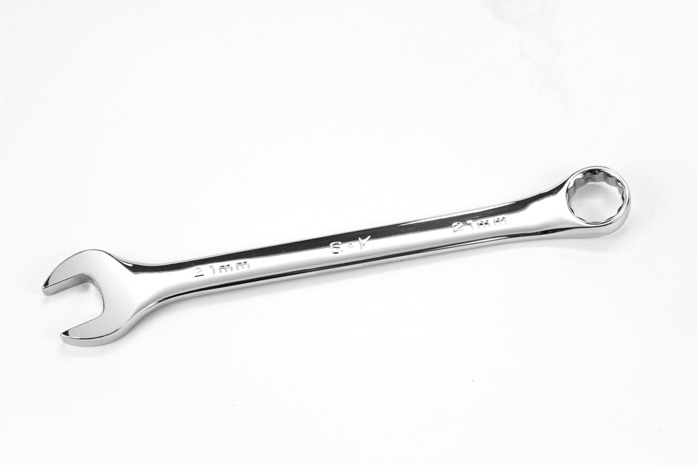 21mm 12-Point Metric Combination Chrome Wrench - Professional Grade Tool for Automotive Repair, Plumbing & DIY Projects
