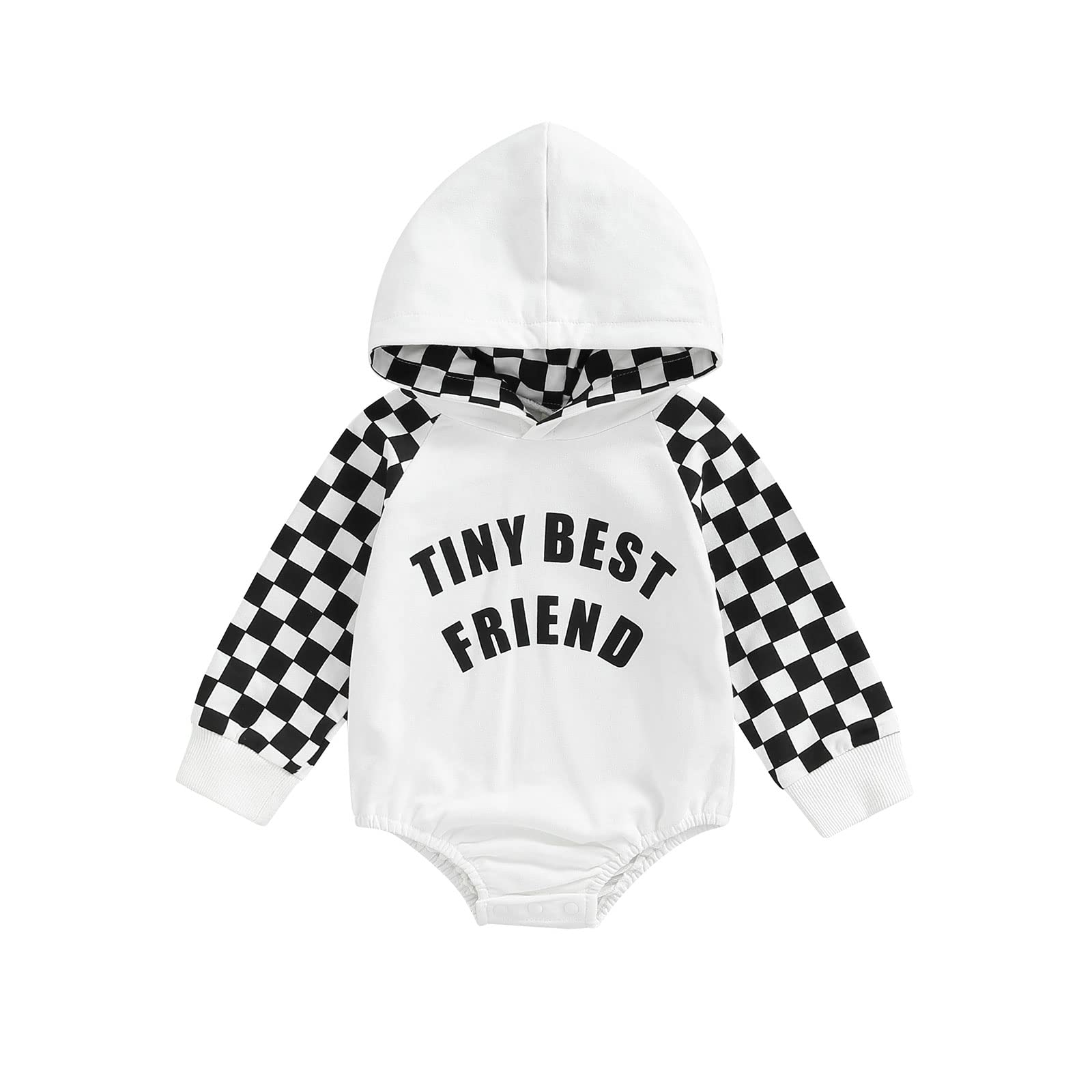 Newborn Baby Boy & Girl Clothes - Oversized Sweatshirt Romper with Long Sleeves, Color Block Hoodie Pullover for Toddlers | Cozy Fall Outfit for Playdates & Family Photos