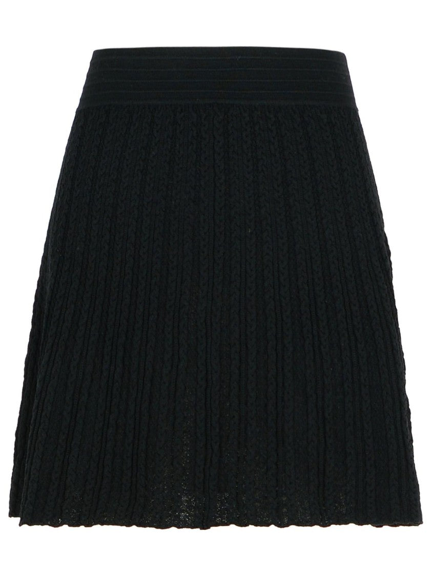 Kayla Black Wool Skirt for Women - Warm Winter Midi Pencil Skirt - Office Work & Holiday Party Outfit