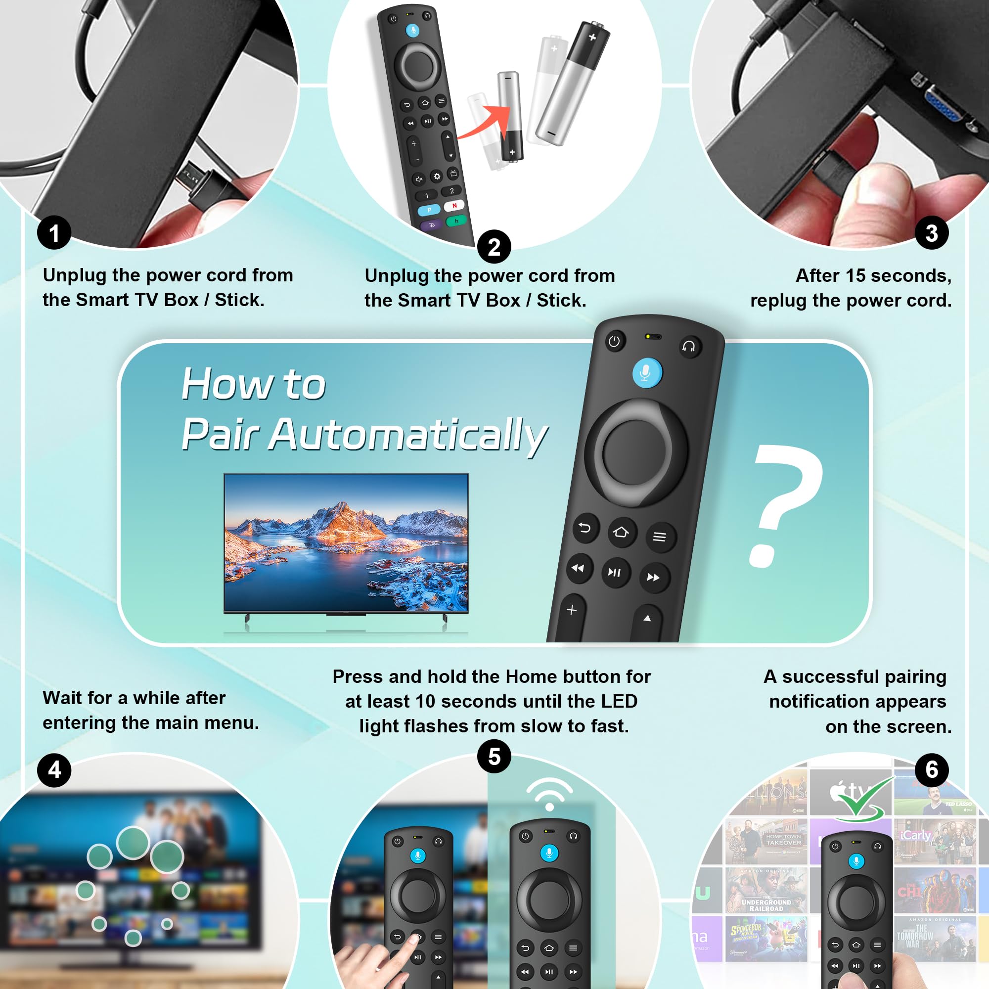 Replacement Voice Remote Control Compatible with Fire TV Stick 4K/Lite, Fire TV Cube & Insignia/Pioneer AMZ Smart TVs - Hands-Free Alexa Control for Streaming & Smart Home Devices