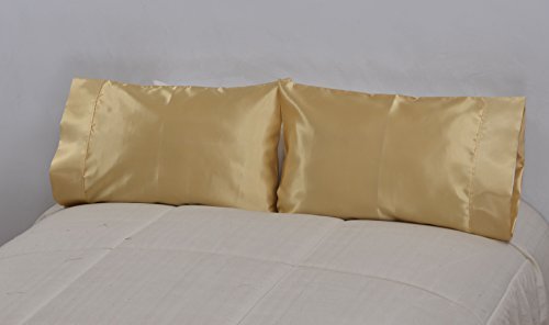 Silky Satin Pillowcase Set of 2 - Queen Size, Wrinkle-Free for Hair & Skin Care