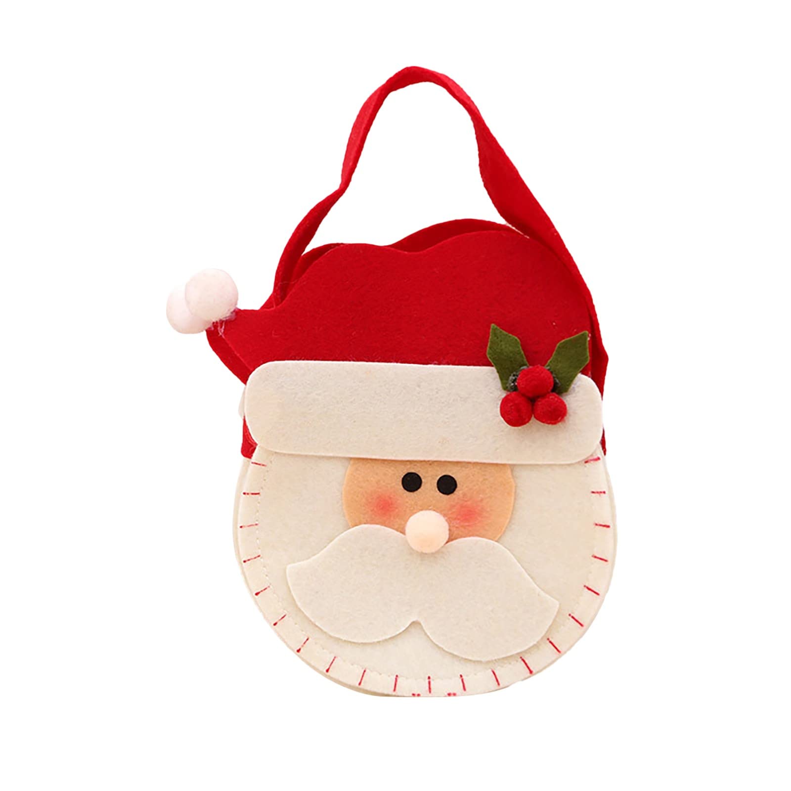 Christmas Party Favor Bags - Santa Drawstring Gift Bags for Kids, Bulk Holiday Candy Containers with Tabs & Pockets - Perfect for Classroom Treats, Stocking Stuffers & Christmas Events (One Size)