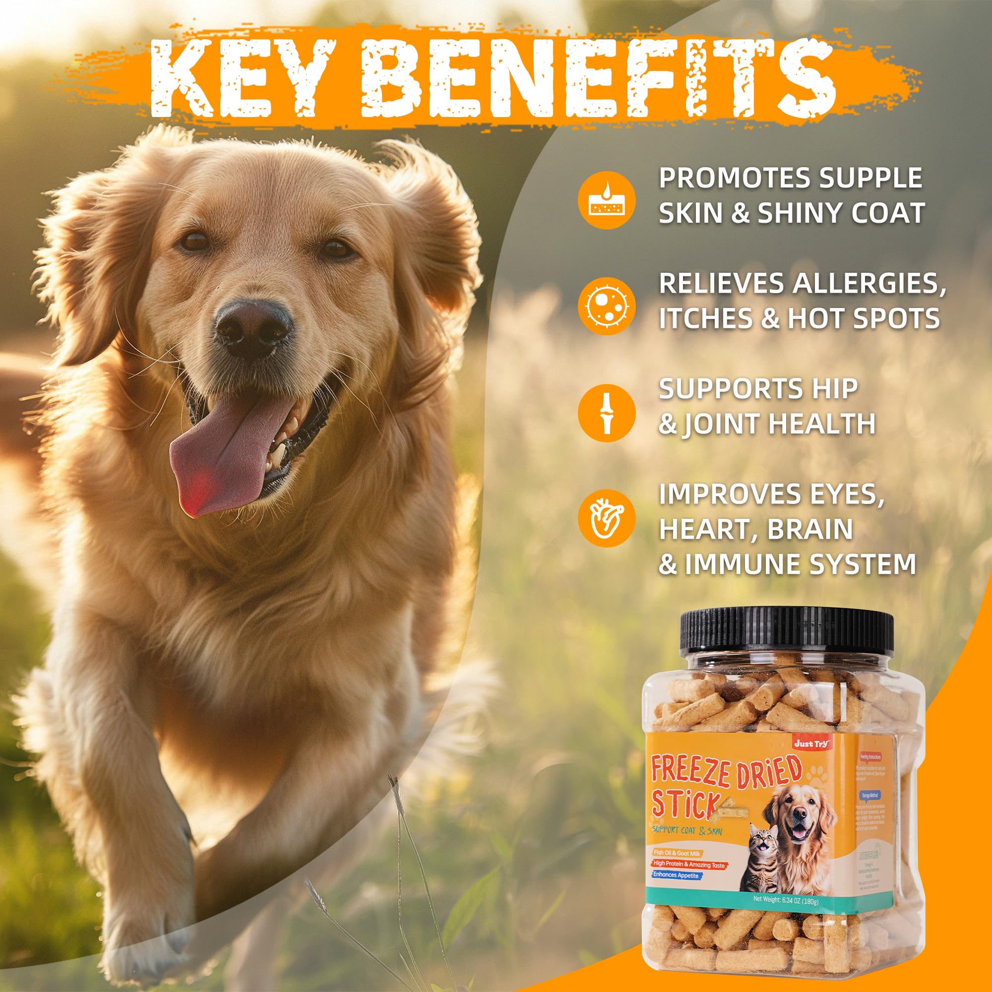 Premium Freeze-Dried Salmon Oil Dog & Cat Treats - Skin & Coat Support, Healthy Training Rewards & Food Topper - All-Natural Pet Snacks for Daily Wellness, Joint Care & Shiny Fur - Perfect for Training, Mealtime & Grooming Sessions