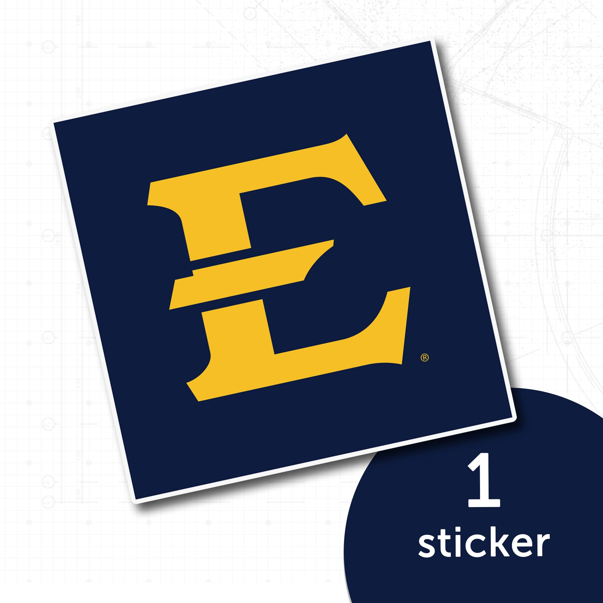 ETSU Buccaneers Desert Cactus Vinyl Decal Sticker - Waterproof Laptop, Car, Water Bottle, Scrapbook Decor for Tennessee State University Fans (IND 00001A) | Perfect for College Dorm, Game Day & Alumni Pride