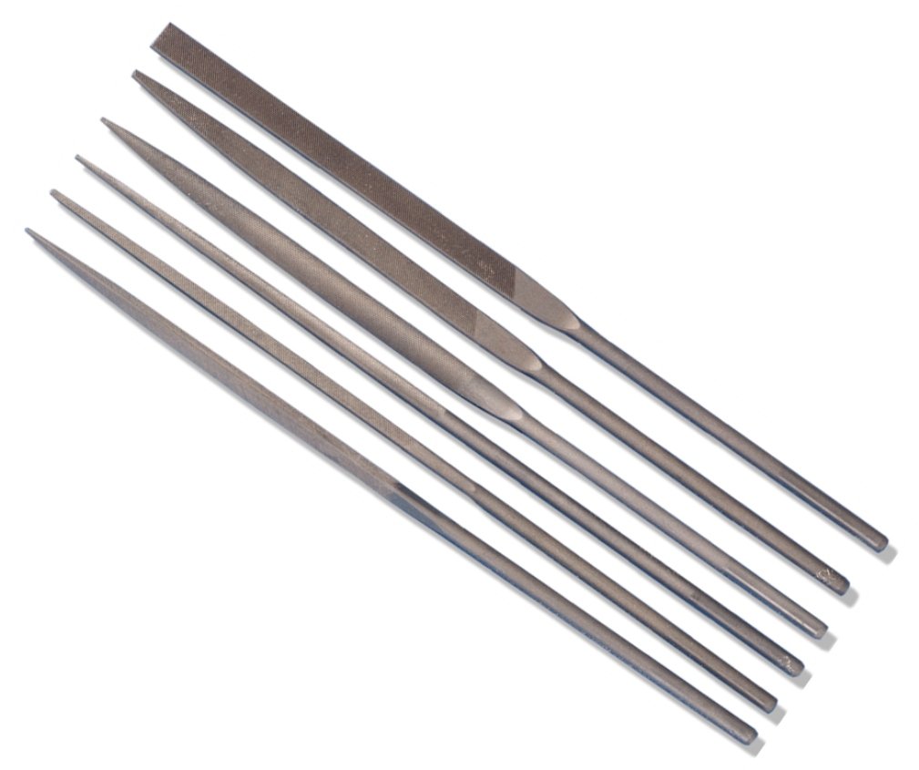 Grobet USA 6-Piece Precision File & Needle Set - Professional Jewelry Making, Watch Repair & Crafting Tools for Detailed Work