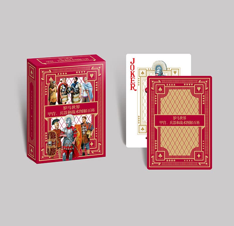 Ancient Rome Themed Playing Cards - 52 Poker Deck for Kids & Adults | Unique Roman Empire Design, Durable Card Game for Parties, Family Gatherings & Game Nights