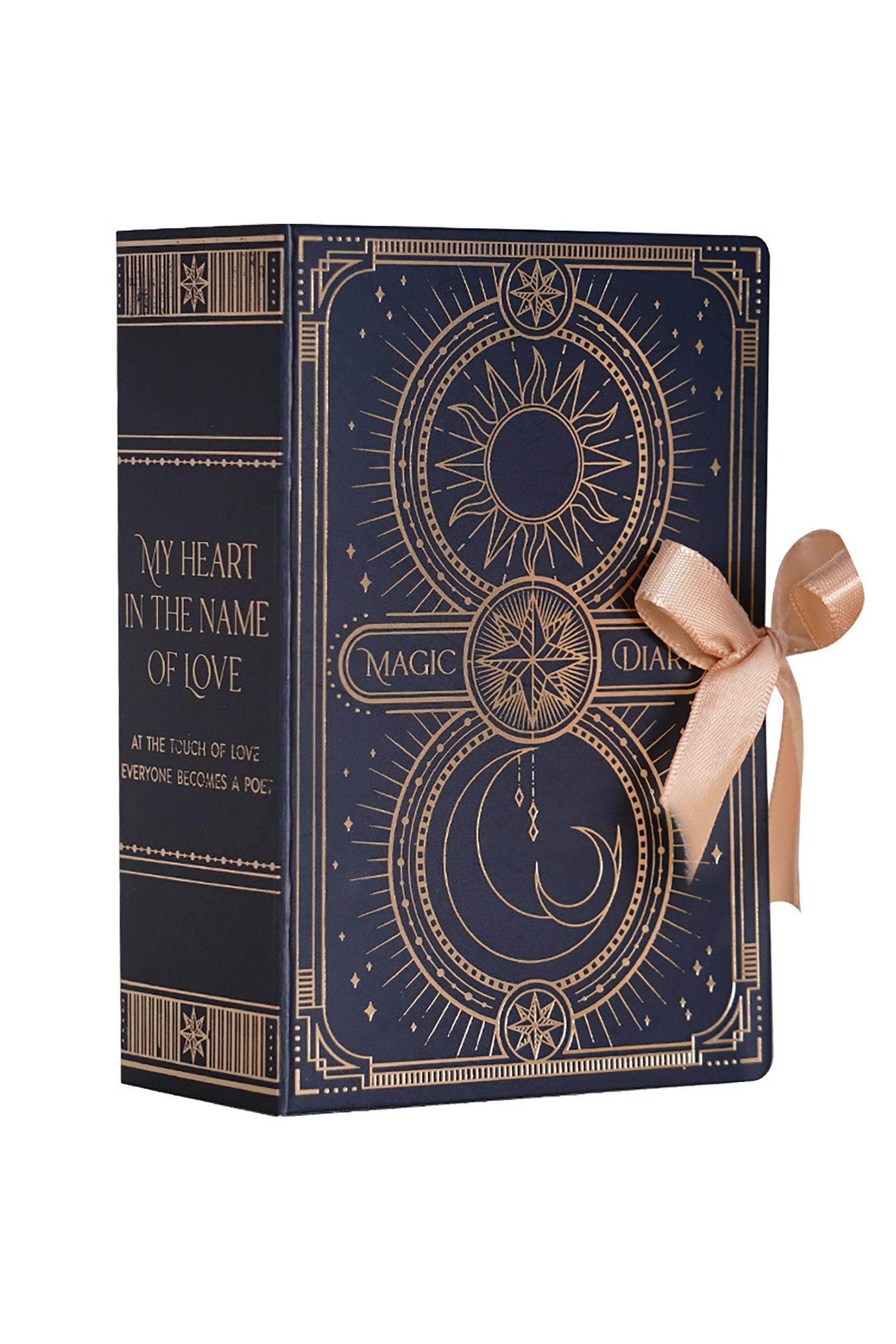 Romantic Love Diary Book Design Party Favor Boxes - Set of 12 Elegant Gift Boxes for Weddings, Anniversaries & Special Occasions