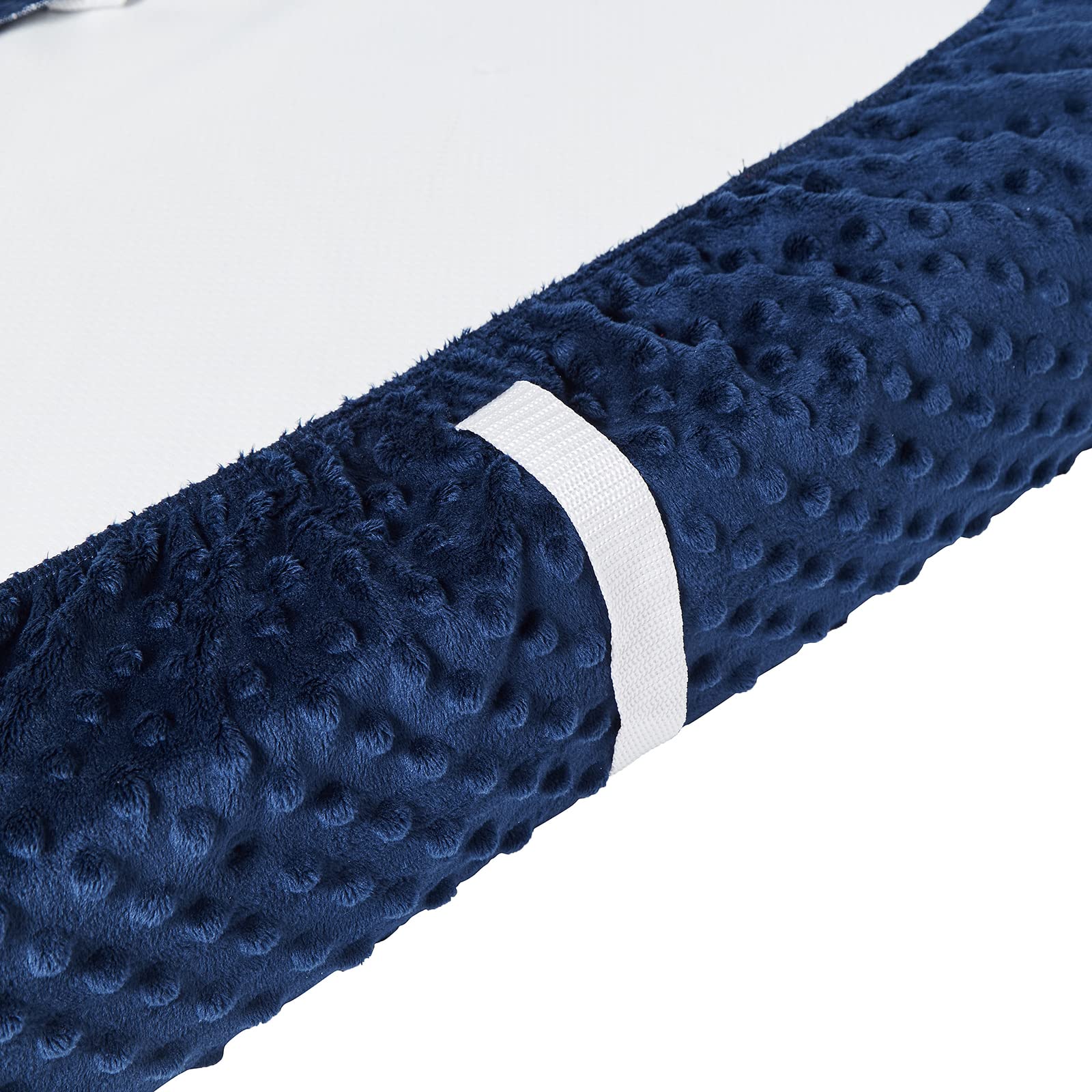 Premium Baby Changing Pad Cover - Ultra Soft Plush Dot Diaper Changing Table Cover for Boys & Girls - Safe & Comfortable 32x16 Inch (Estate Blue) - Perfect for Nursery, Daycare & Travel Use