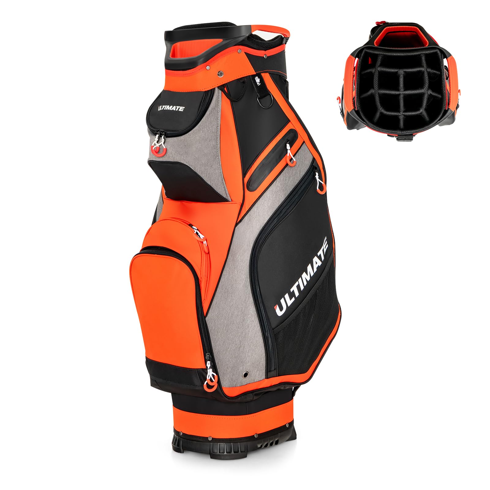 Premium 14-Way Golf Cart Bag with Multiple Pockets & Umbrella Holder - Lightweight Carry Bag with Soft Shoulder Strap & Rain Hood - Ideal for Men & Women Golfers - Perfect for Club Storage, Course Play & Travel