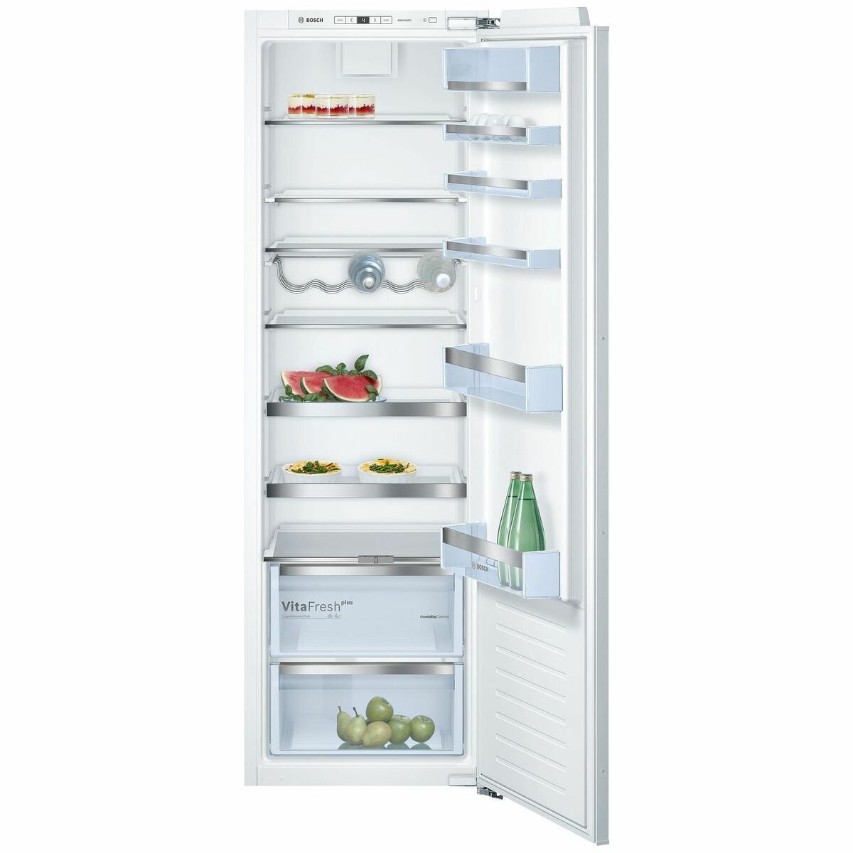 Bosch Series 6 319L Built-In Refrigerator KIR81AD30A - Stainless Steel French Door Fridge with NoFrost & SuperCooling - Perfect for Modern Kitchens & Large Families