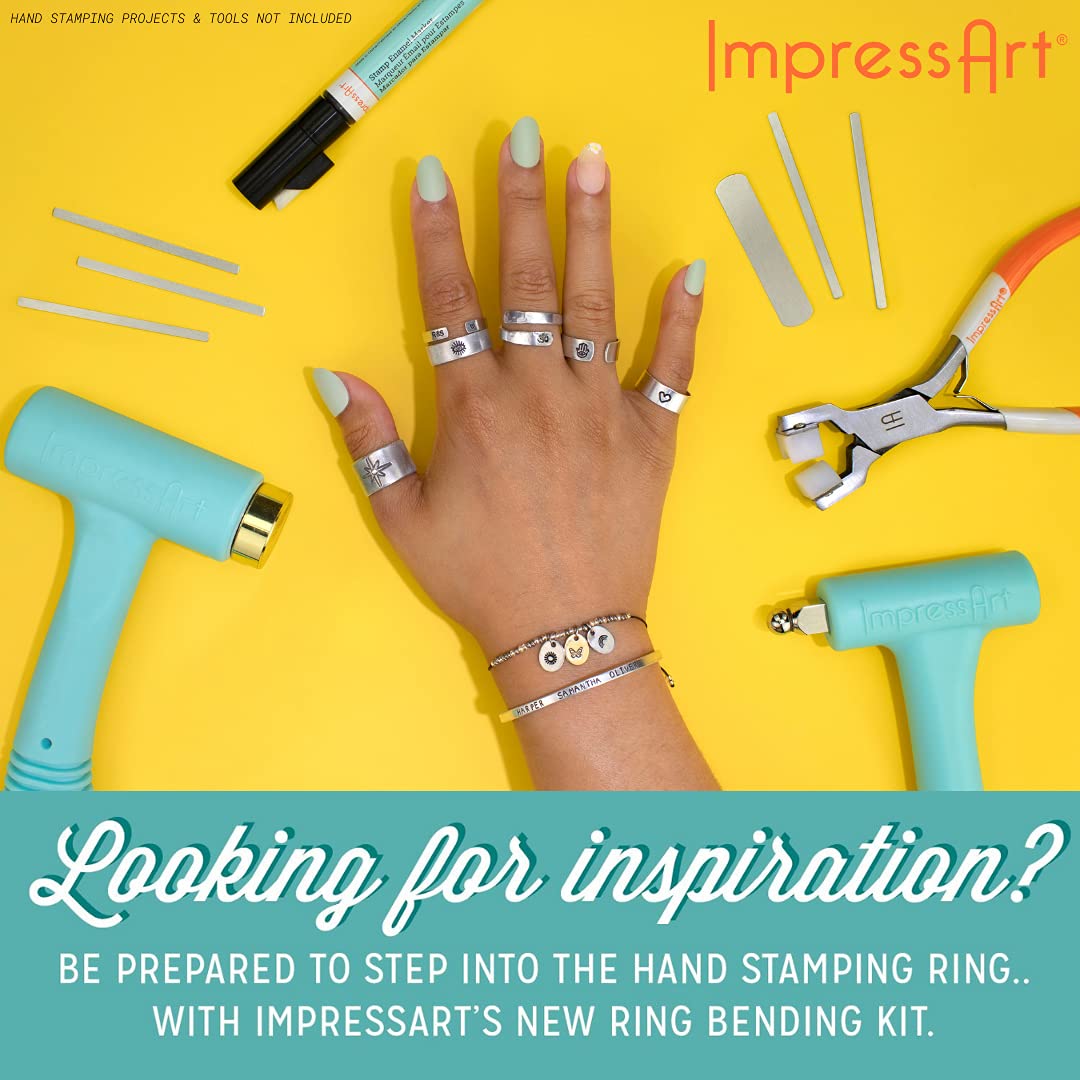 ImpressArt - Metal Stamping Ring Making Kit for DIY Jewelry, Personalized Rings & Creative Gifts | Perfect for Crafting, Wedding Bands & Handmade Jewelry Projects