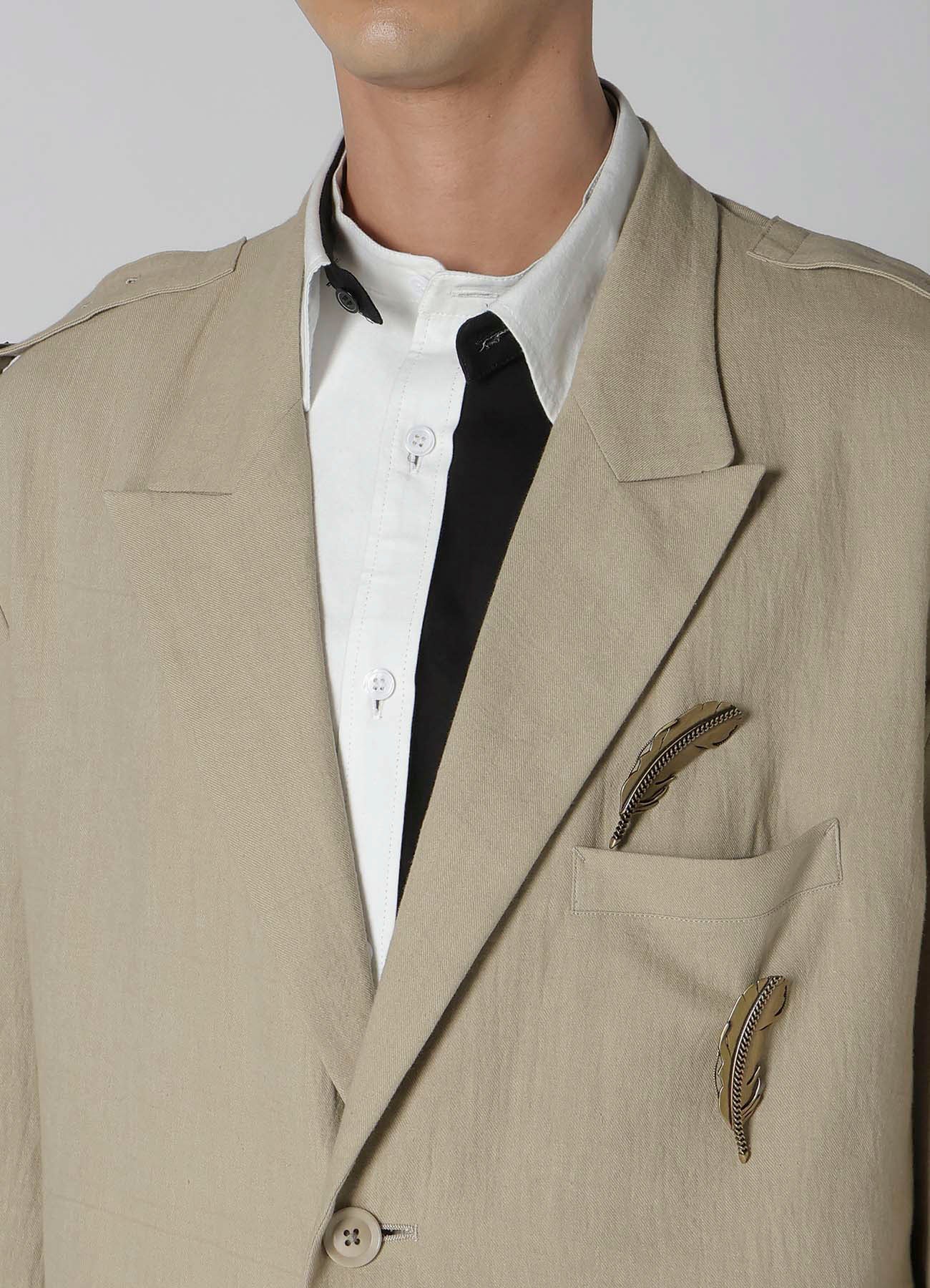 Stylish Cotton Linen Viyella 2-Button Jacket with Adjustable Shoulder Buckles | Perfect for Office Wear & Casual Outfits