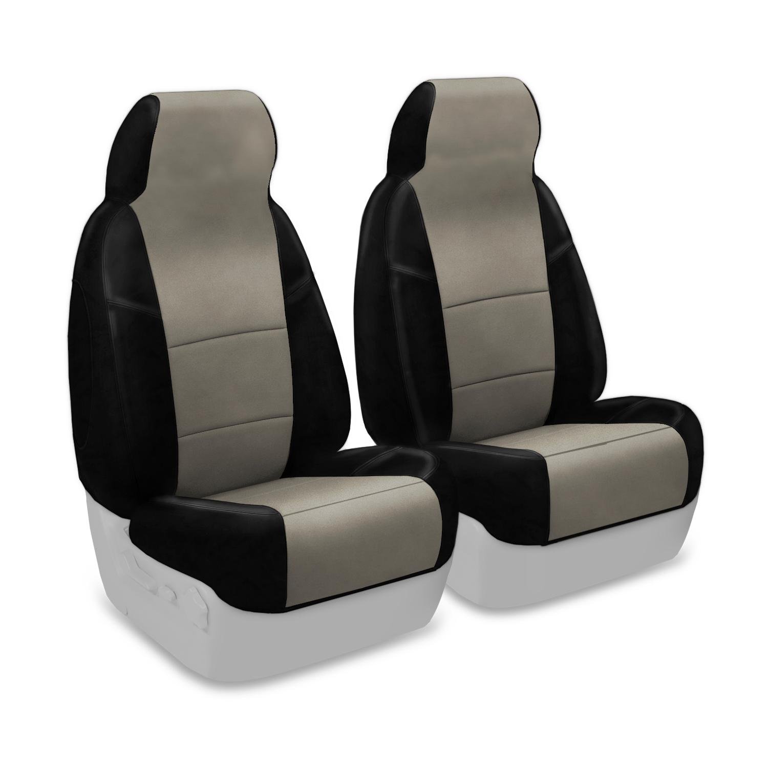 Coverking Custom Fit 50/50 Bucket Seat Cover for Dodge Charger 2015-2023 - Premium Alcantara Beige - Perfect for Car Enthusiasts & Daily Commuters