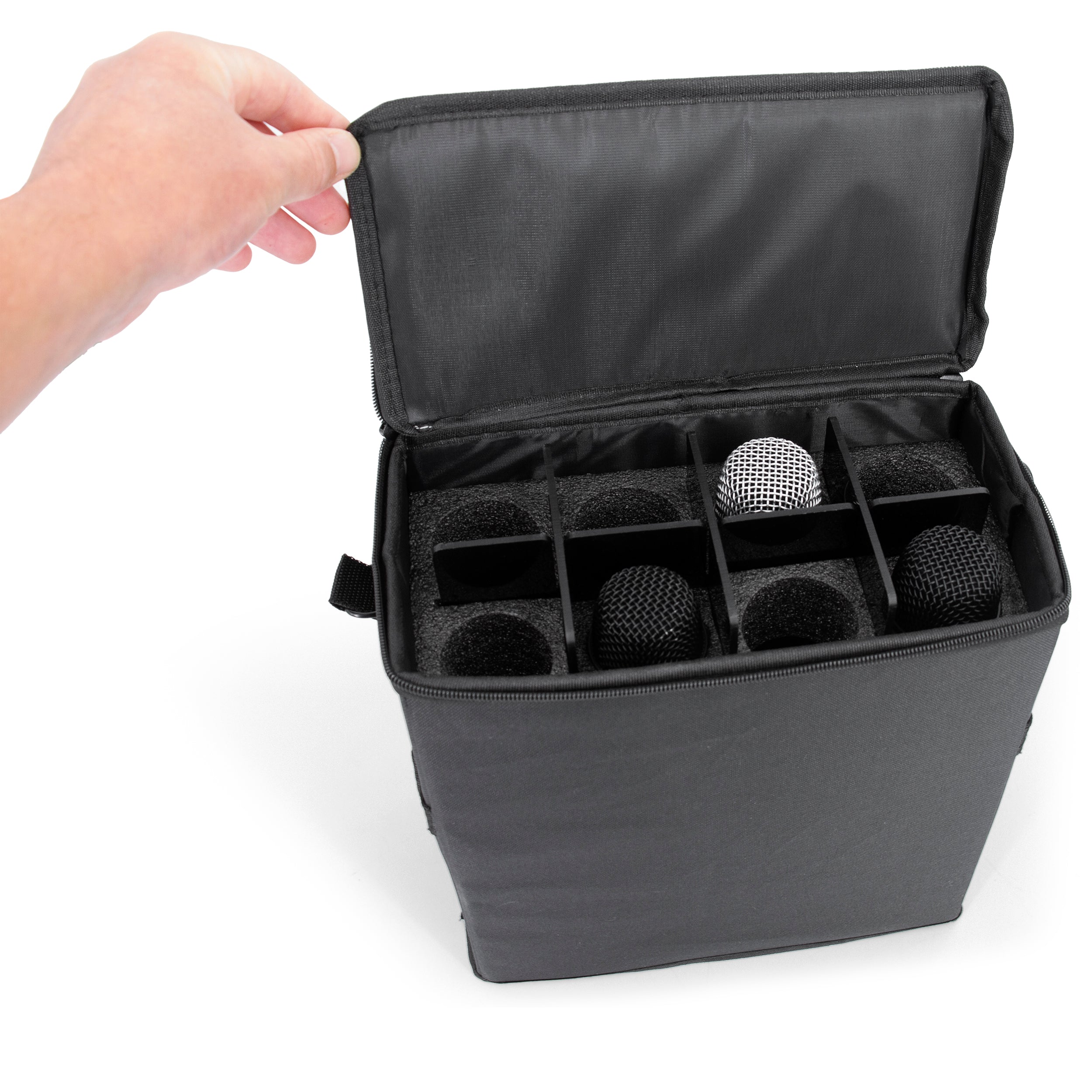 CASEMATIX Wireless Microphone Case - Compatible with Sennheiser, Shure & More (Holds 8 Mics Up to 11