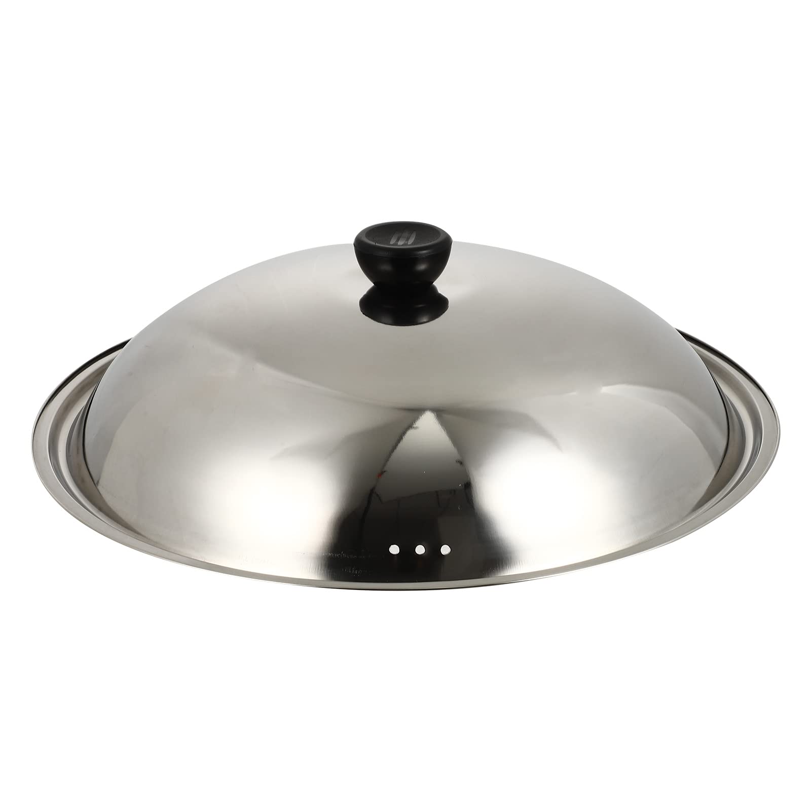 Stainless Steel Wok Lid with Round Knob - 13.7 Inch Replacement Pot Cover for Cooking Pans & Skillets | Durable Cookware Accessory for Stir-Fry, Steaming & Simmering