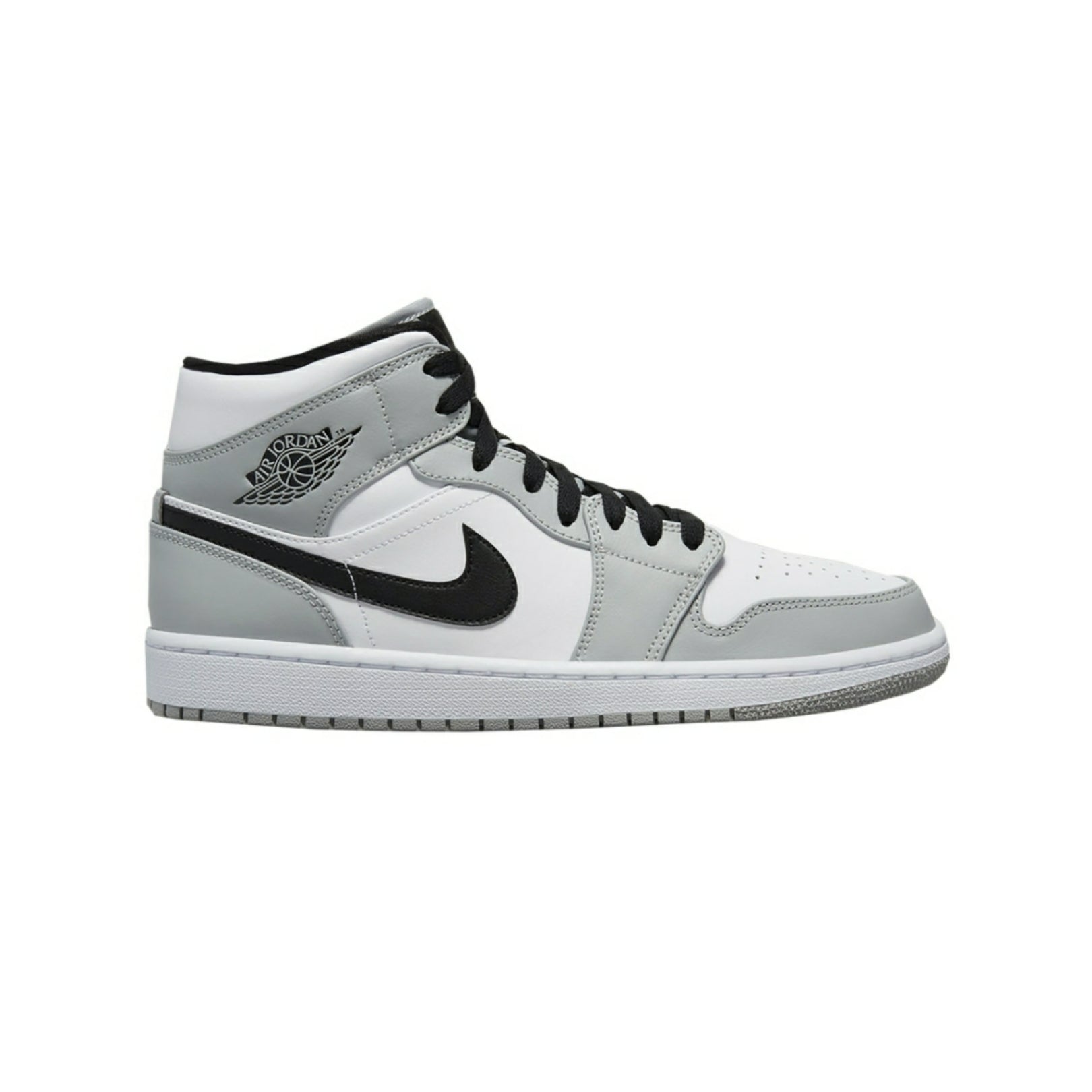 Air Jordan 1 Mid Light Smoke Grey - Men's Basketball Shoes for Casual Wear & Street Style | Perfect for Sneakerheads, Gym, and Everyday Fashion