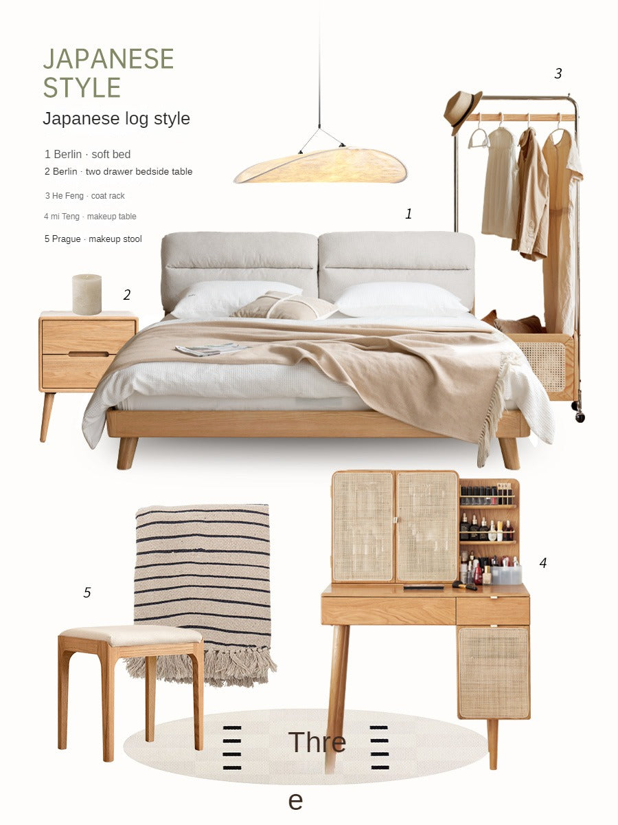Solid Oak Wood Nightstand - Sturdy Bedside Table for Bedroom, Living Room, or Office - Perfect for Storage and Decor