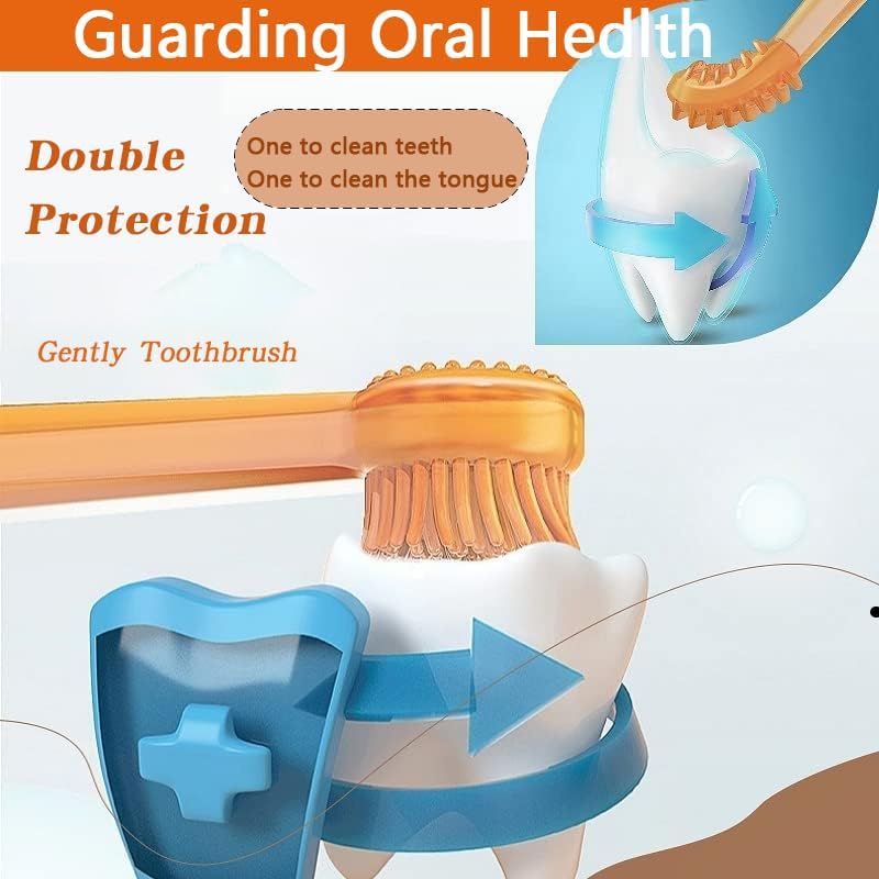 2Pcs Small Dog & Cat Toothbrush Kit with Storage Box - Soft Silicone Pet Toothbrush Set & Tongue Cleaner for Dental Care | Easy Grip for Small Breeds | Perfect for Daily Oral Hygiene & Travel Use