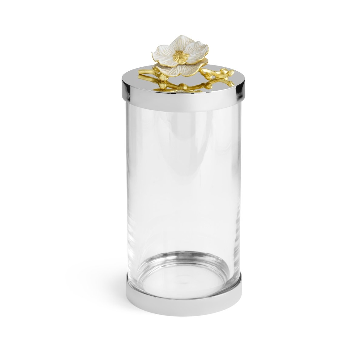 Premium Orchid Canisters Set - Elegant Glass Storage Jars for Tea, Coffee, Sugar & Spices - Perfect for Kitchen Organization & Home Decor