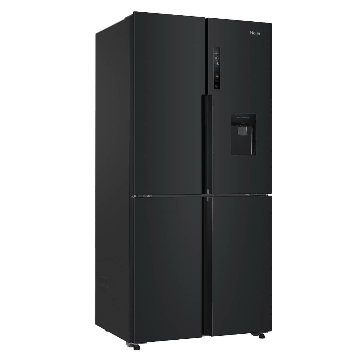 Haier 466L Quad Door Frost Free Refrigerator with Water Dispenser - Energy Efficient Black Stainless Steel HRF516YHC | Perfect for Large Families, Entertaining & Modern Kitchens
