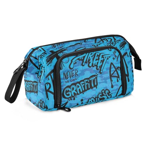 Abstract Graffiti Black Blue