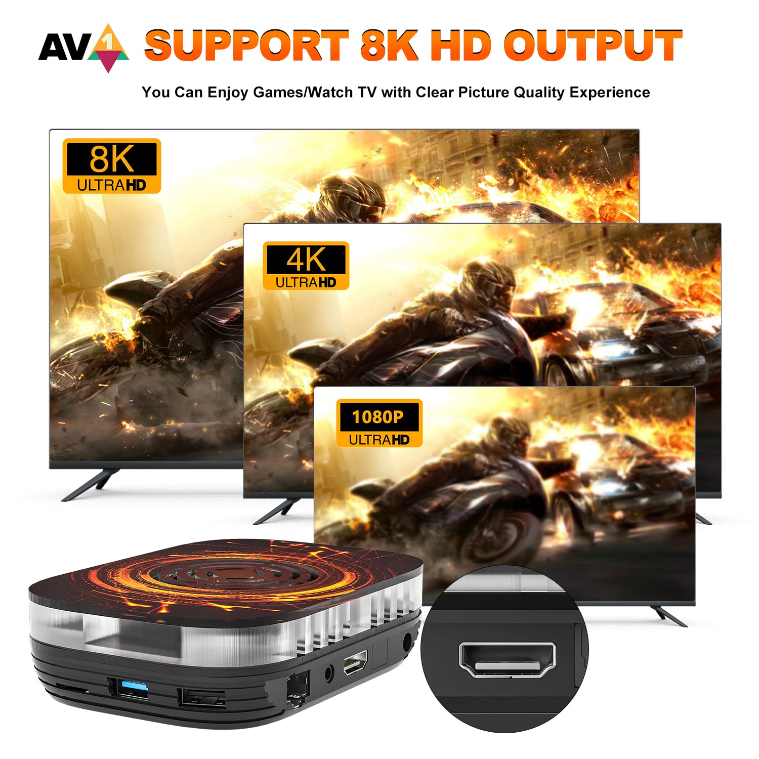 Kinhank Super Console X4 Plus Retro Gaming System - 60,000+ Preloaded Games, 65+ Emulator Support, Android 11.0/EmuELEC 4.6, S905x4 Chip, 4K UHD Output with 2 Wireless Controllers - Perfect for Home Entertainment & Retro Gaming Parties