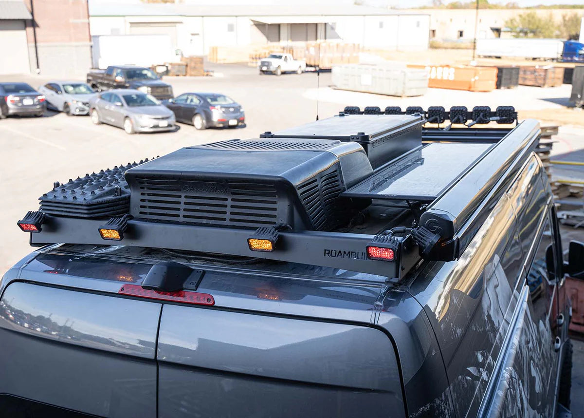 ROAMBUILT Flatpack Roof Rack for 2007-2023 Mercedes Sprinter Van - Heavy Duty Aluminum Cargo Carrier for Camping, Road Trips & Outdoor Adventures