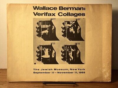 Wallace Berman Verifax Collages 1968 Exhibition Brochure - Rare Vintage Jewish Museum Art Catalog - Perfect for Art Collectors & Retro Decor
