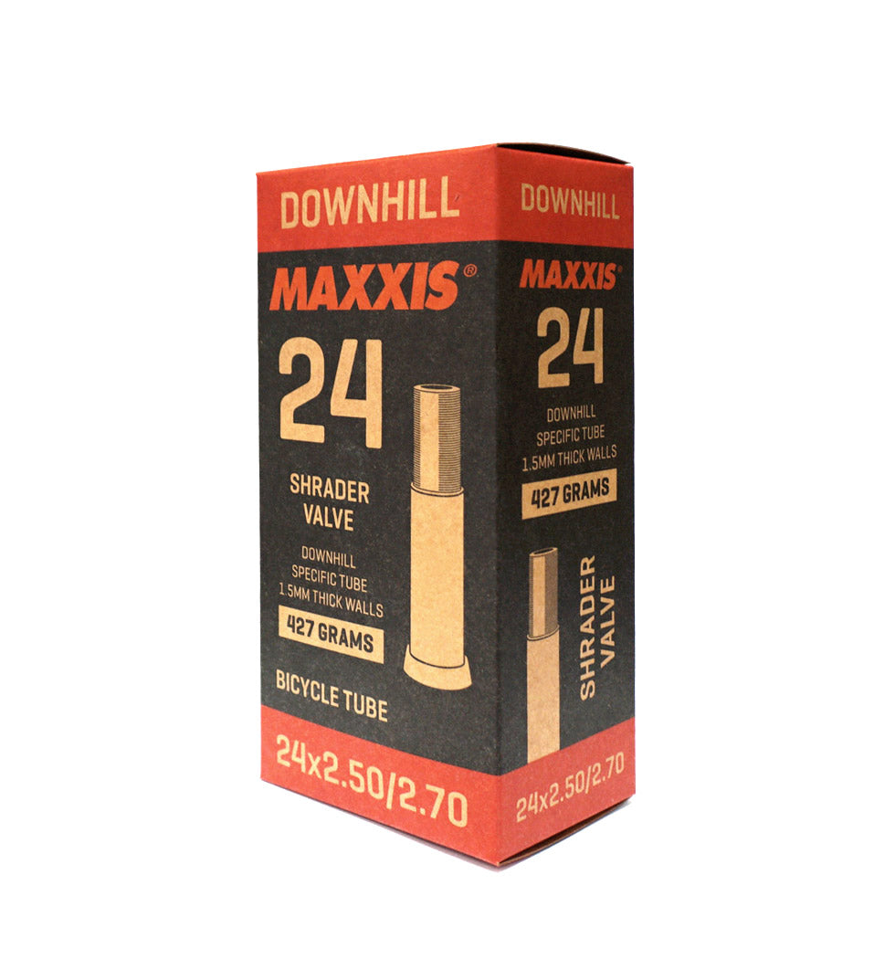 Maxxis 24 Inch Downhill Bike Tubes - Heavy Duty, Puncture Resistant for Mountain Biking & Trail Riding