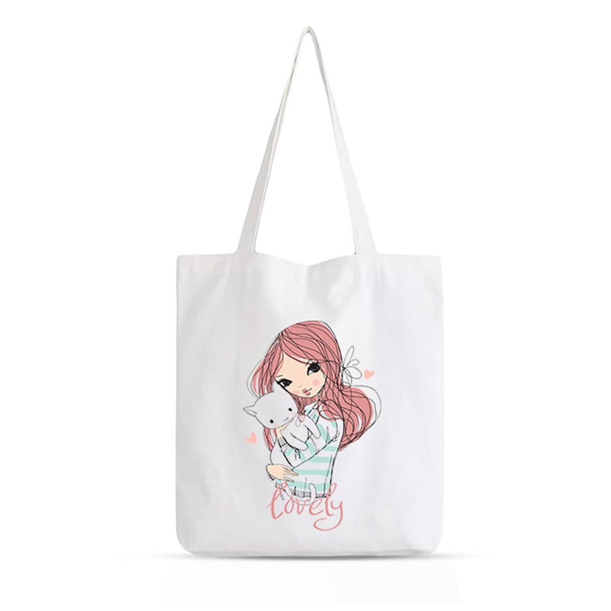 Stylish Printed Zipper Tote Bag for Women - Durable Poly-Cotton Multipurpose Handbag with Secure Zip Closure | Perfect for Work, Shopping & Travel (Lovely Floral Design)