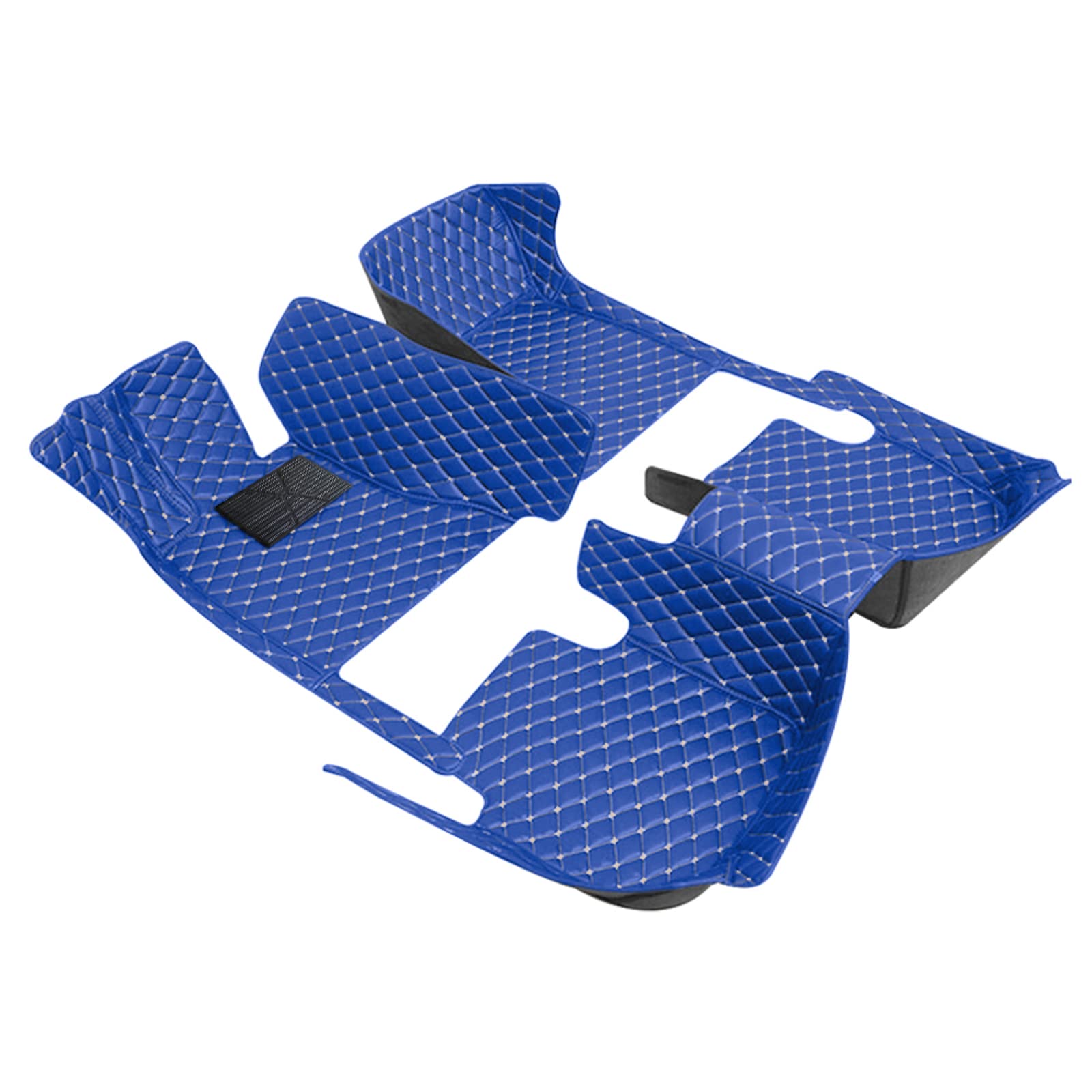 Premium All-Weather Car Floor Mats for Dodge Charger 2006-2013 - Full Set with Storage Pockets, 360° Protection & Luxury Leather Design (Blue) - Perfect for Daily Commute, Road Trips & Extreme Weather Conditions