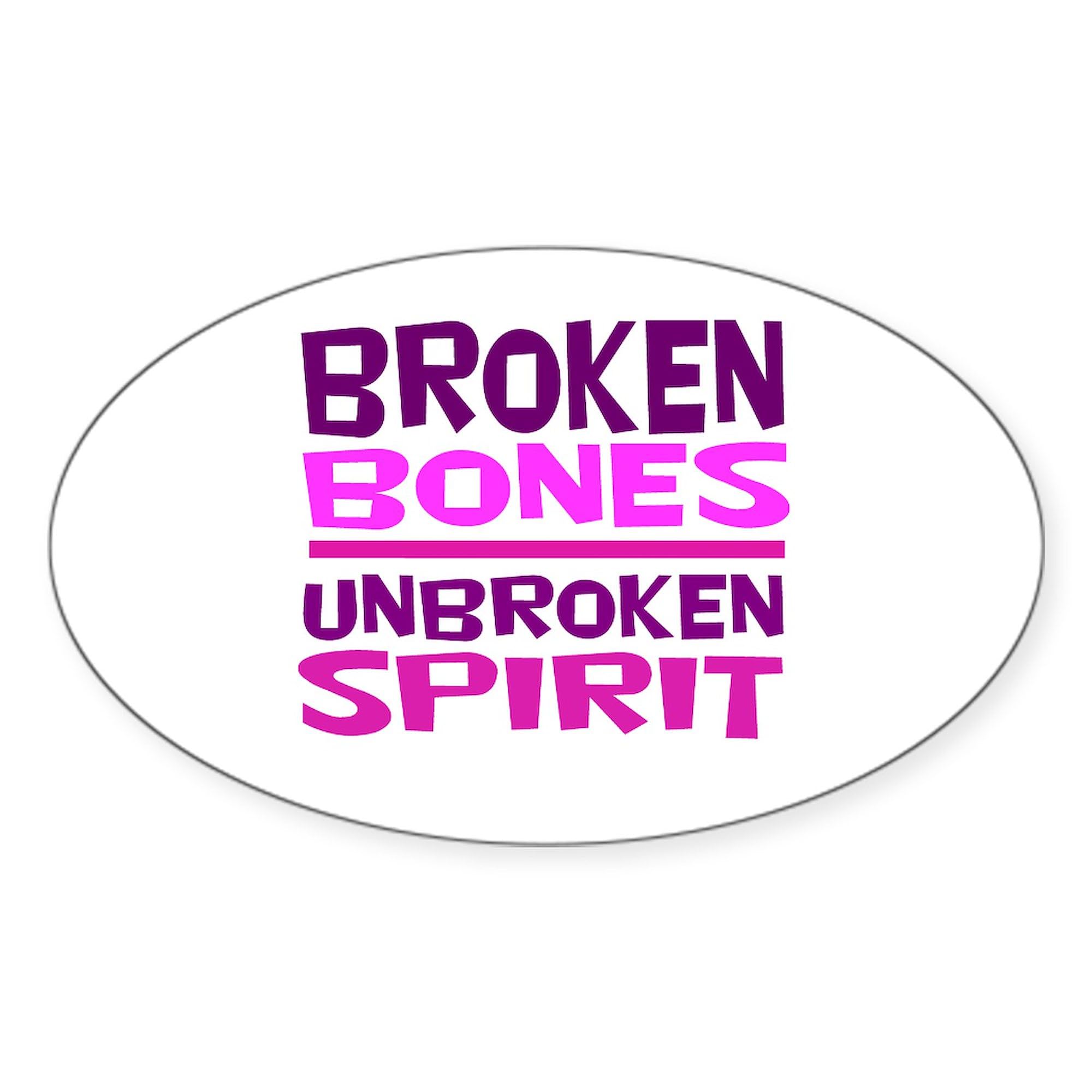 Broken Bones Oval Car Bumper Sticker - Funny Medical Humor Decal for Cars, Laptops, Windows - Perfect for Nurses, Doctors & Medical Students