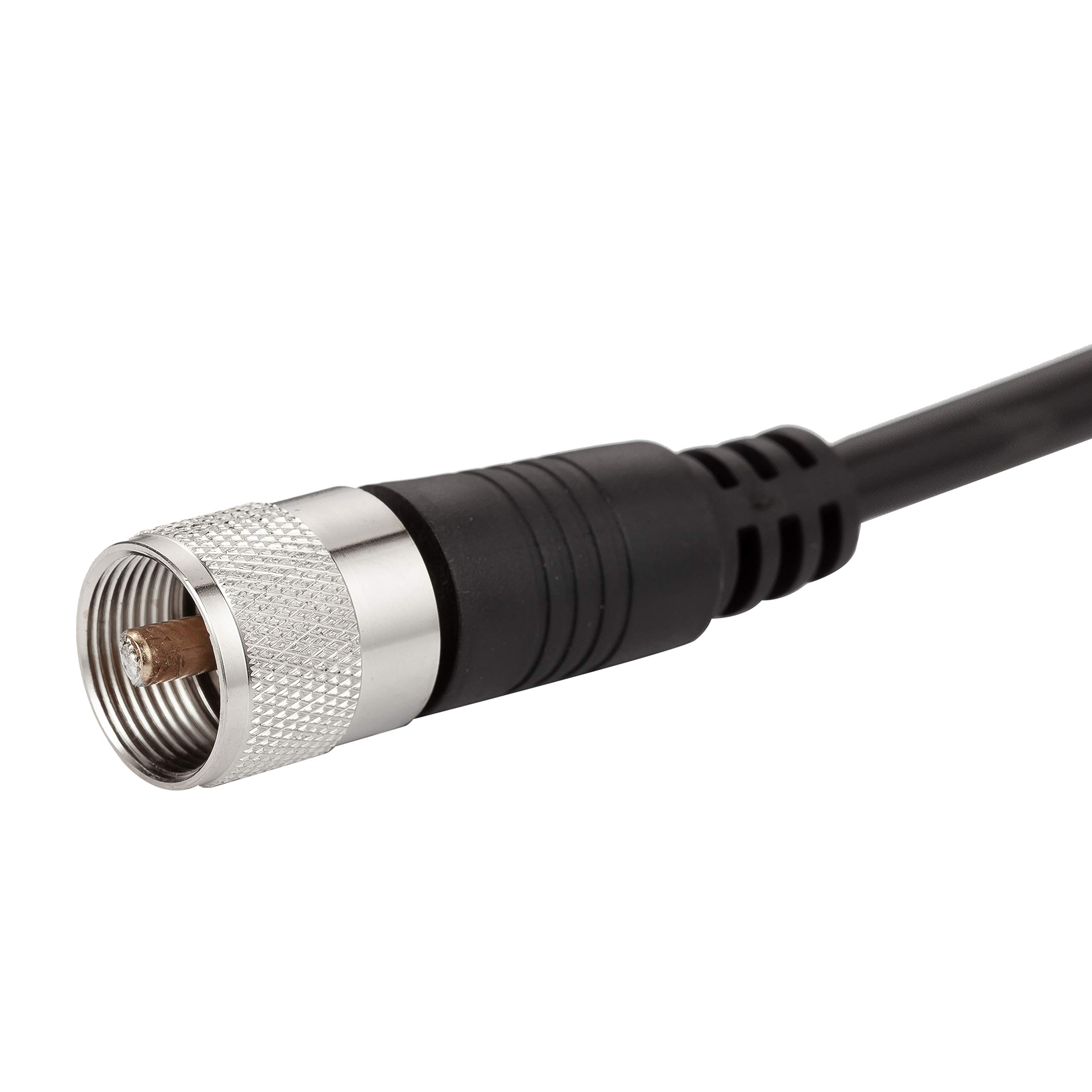 50ft PL259 Male to PL259 Male RG58 Jumper Cable with SO-239 Adapter - CB Radio, Ham Radio & Two Way Radio Coaxial Cable for SWR Meter & Amplifier - Perfect for CB Communication, Emergency Kits & Radio Enthusiasts