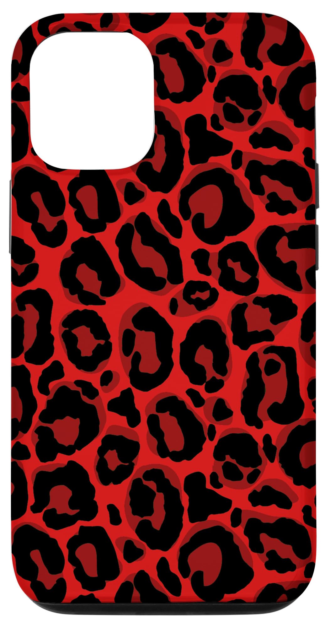 Red Leopard Print Phone Case for iPhone 12/12 Pro - Stylish Cheetah Skin Design Protective Cover for Women | Perfect for Everyday Use, Travel & Fashion Accessories