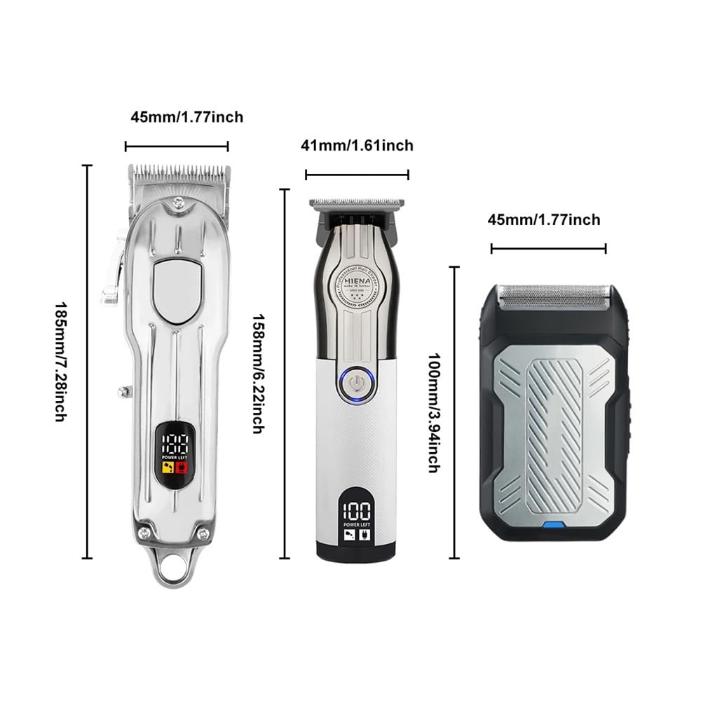 Professional Electric Hair Clipper for Men - High Power USB Rechargeable Beard Trimmer & Hair Cutting Machine - Perfect for Home Barbering, Grooming, and Styling